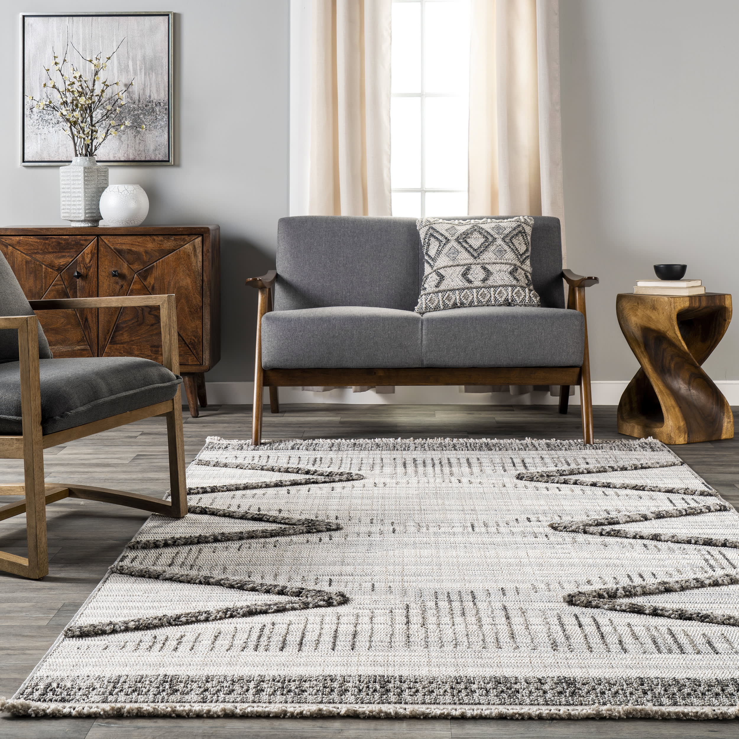 Lulu Waves Rug | Light Grey - Image 4