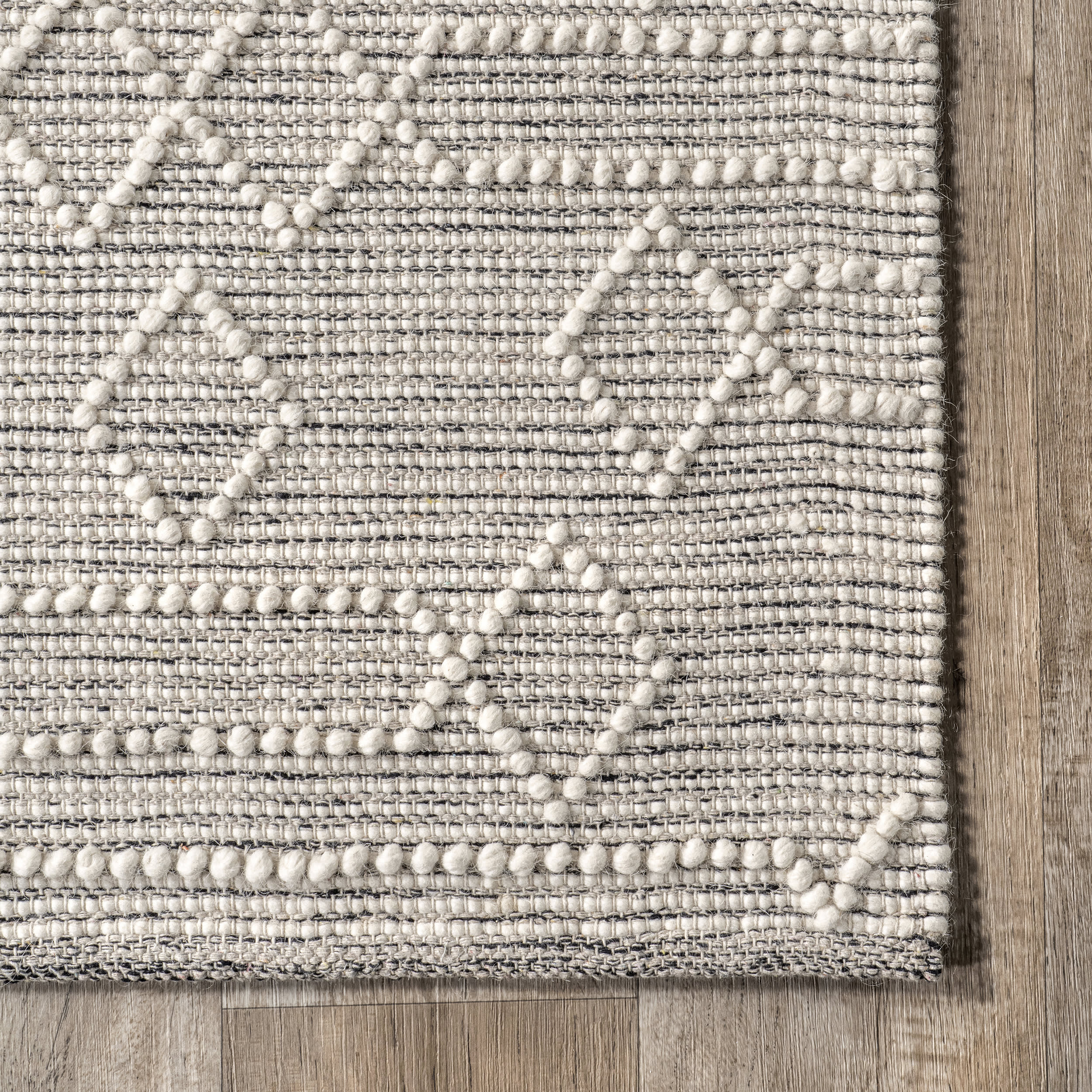 Lumi Lifted Diamonds Rug | Dark Grey - Image 3