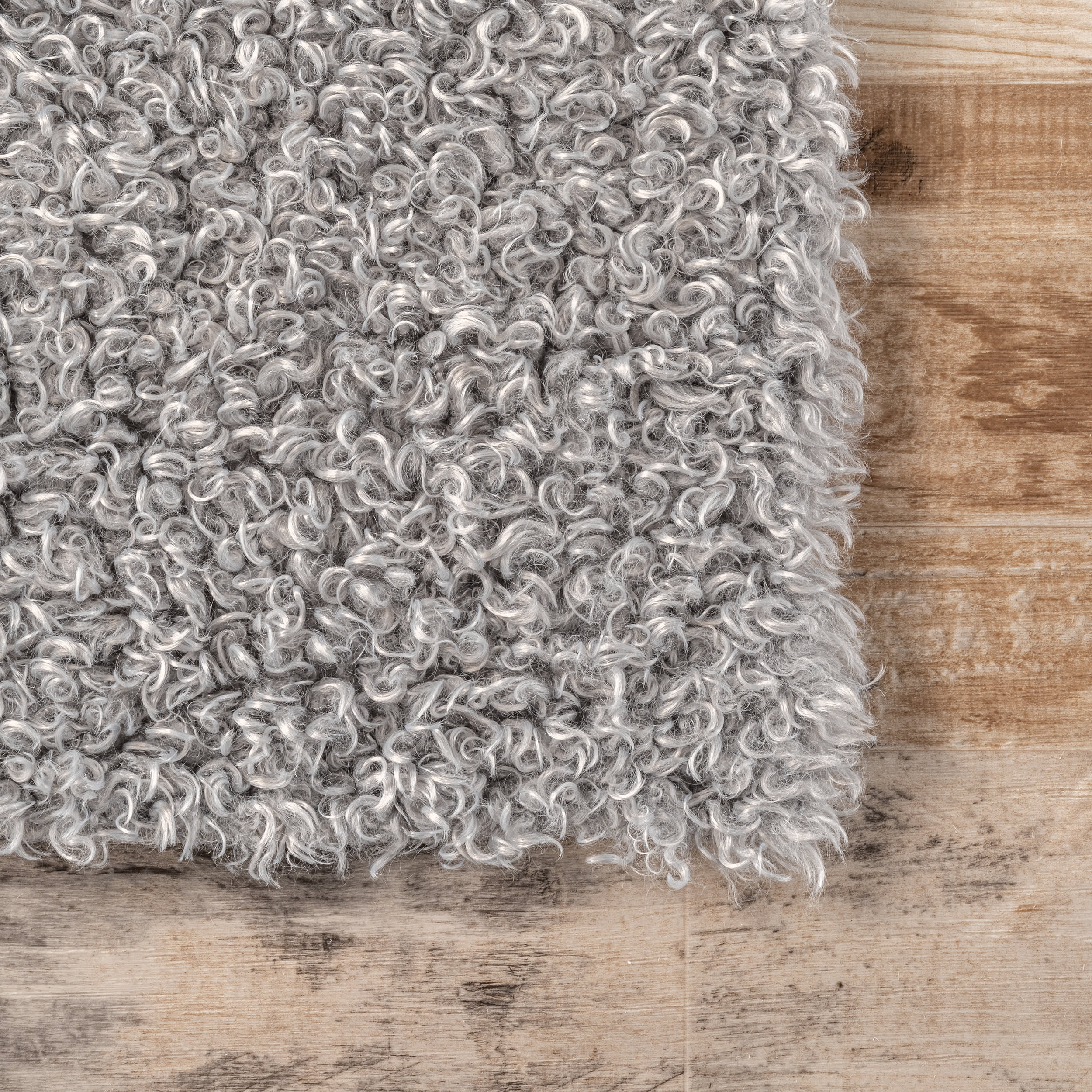 Luna Washable Shag Rug | Light Grey - Image 3
