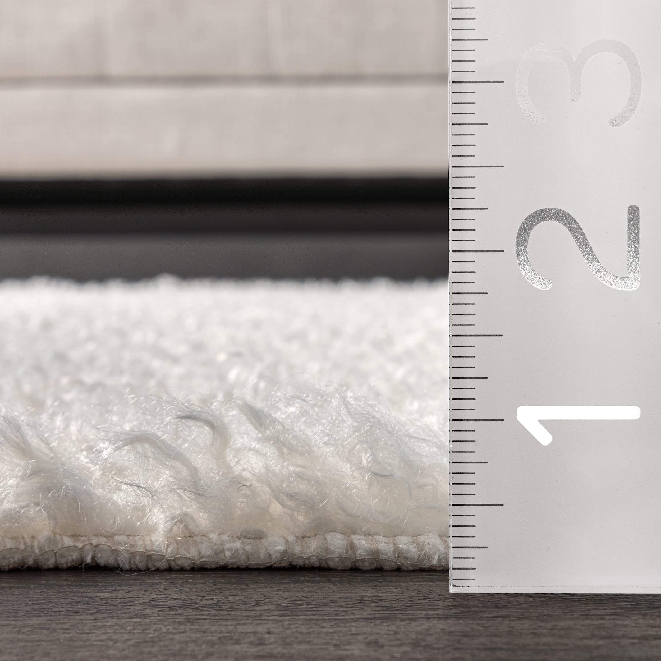 Luna Washable Shag Rug | Off White - Image 5