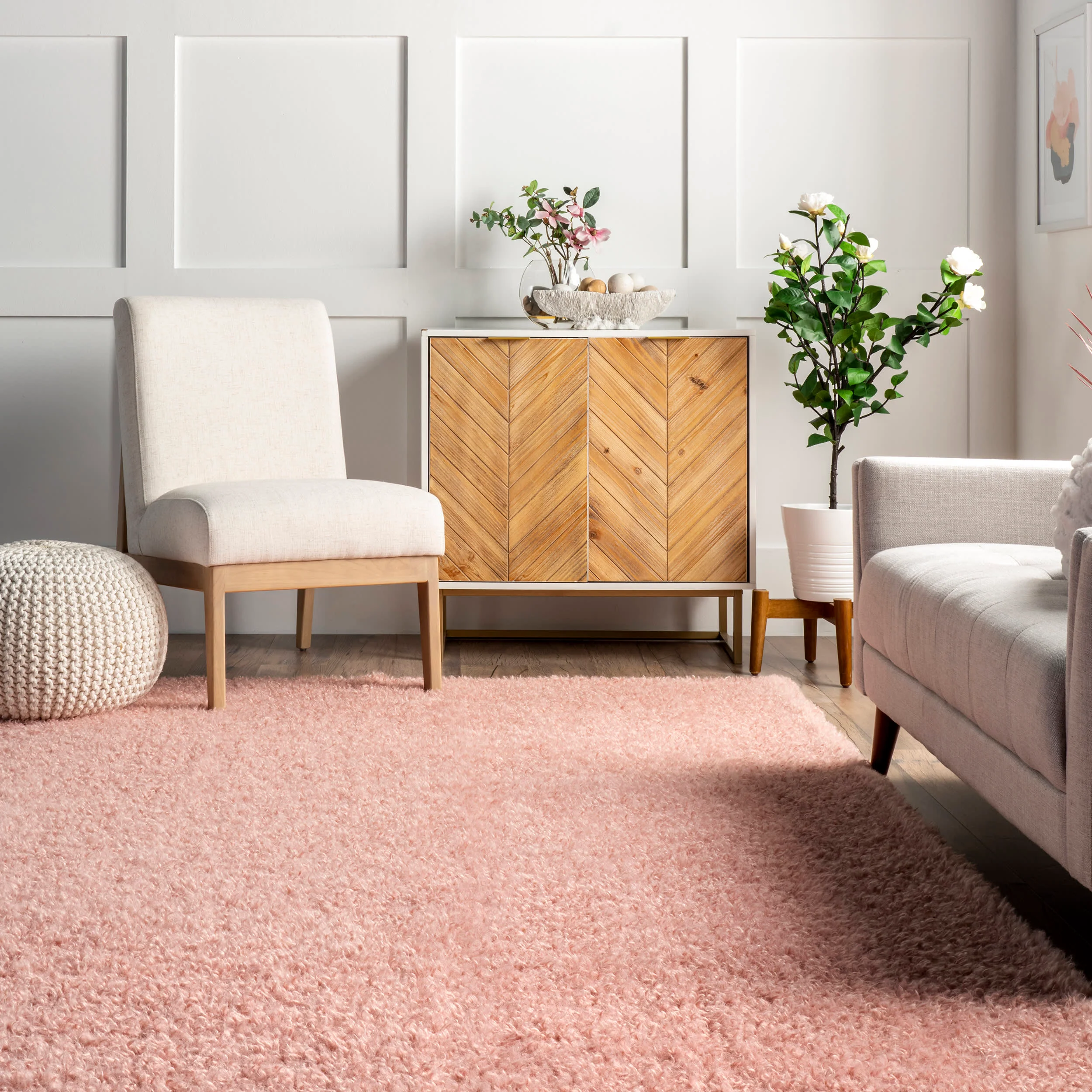 Luna Washable Shag Rug | Pink - Image 4