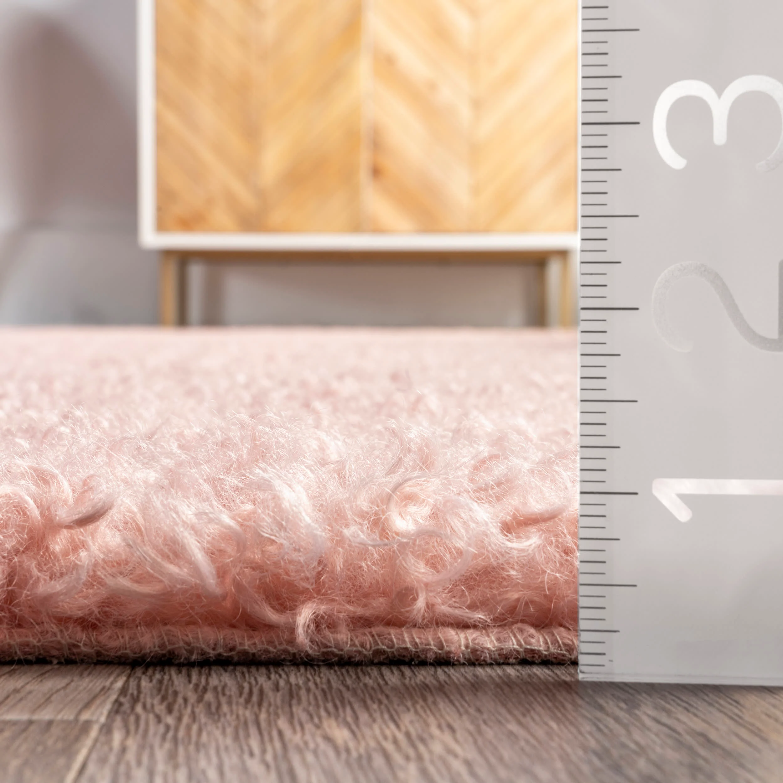 Luna Washable Shag Rug | Pink - Image 5