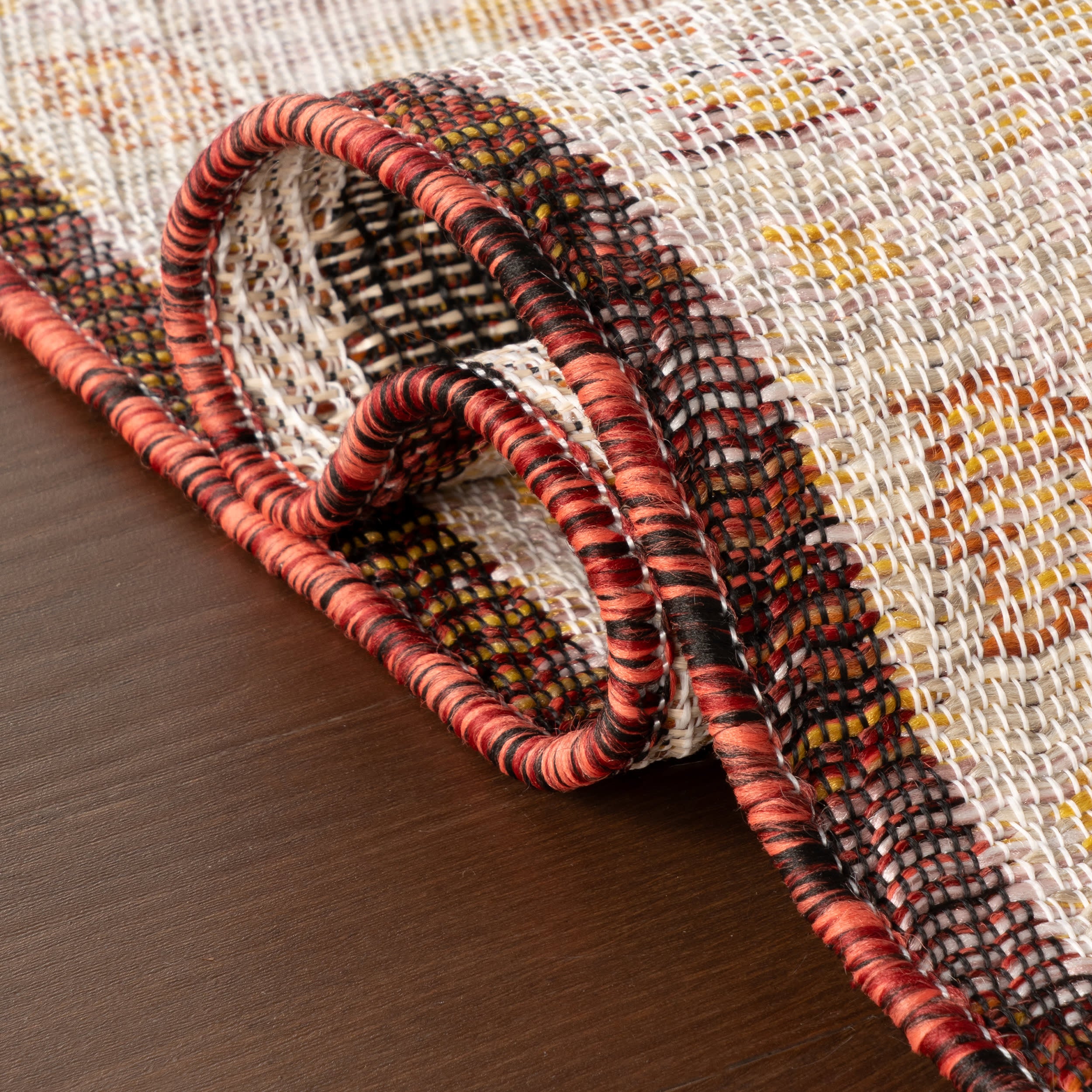 Lunaven Traditional Floral Indoor/Outdoor Rug | Brick - Image 11