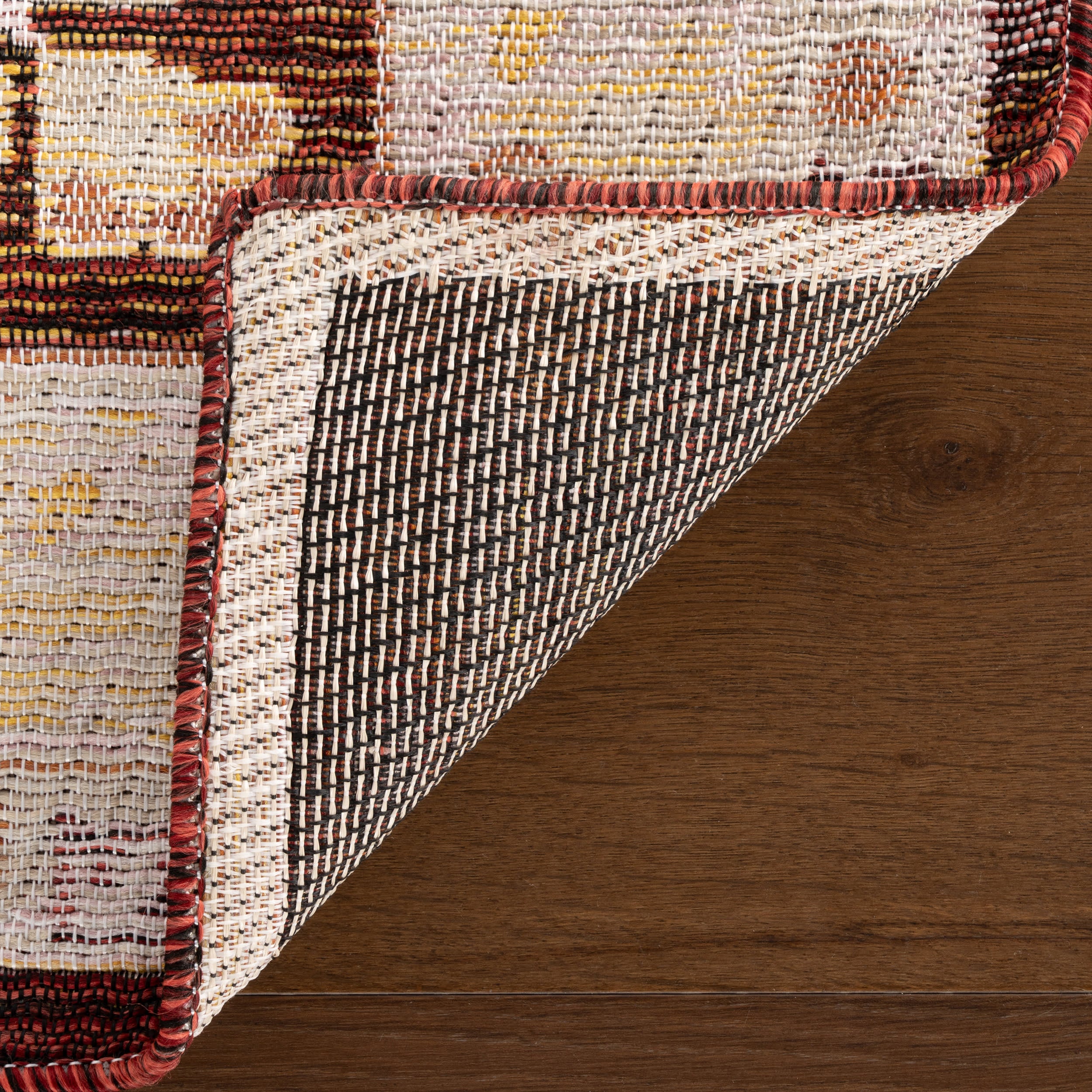 Lunaven Traditional Floral Indoor/Outdoor Rug | Brick - Image 8