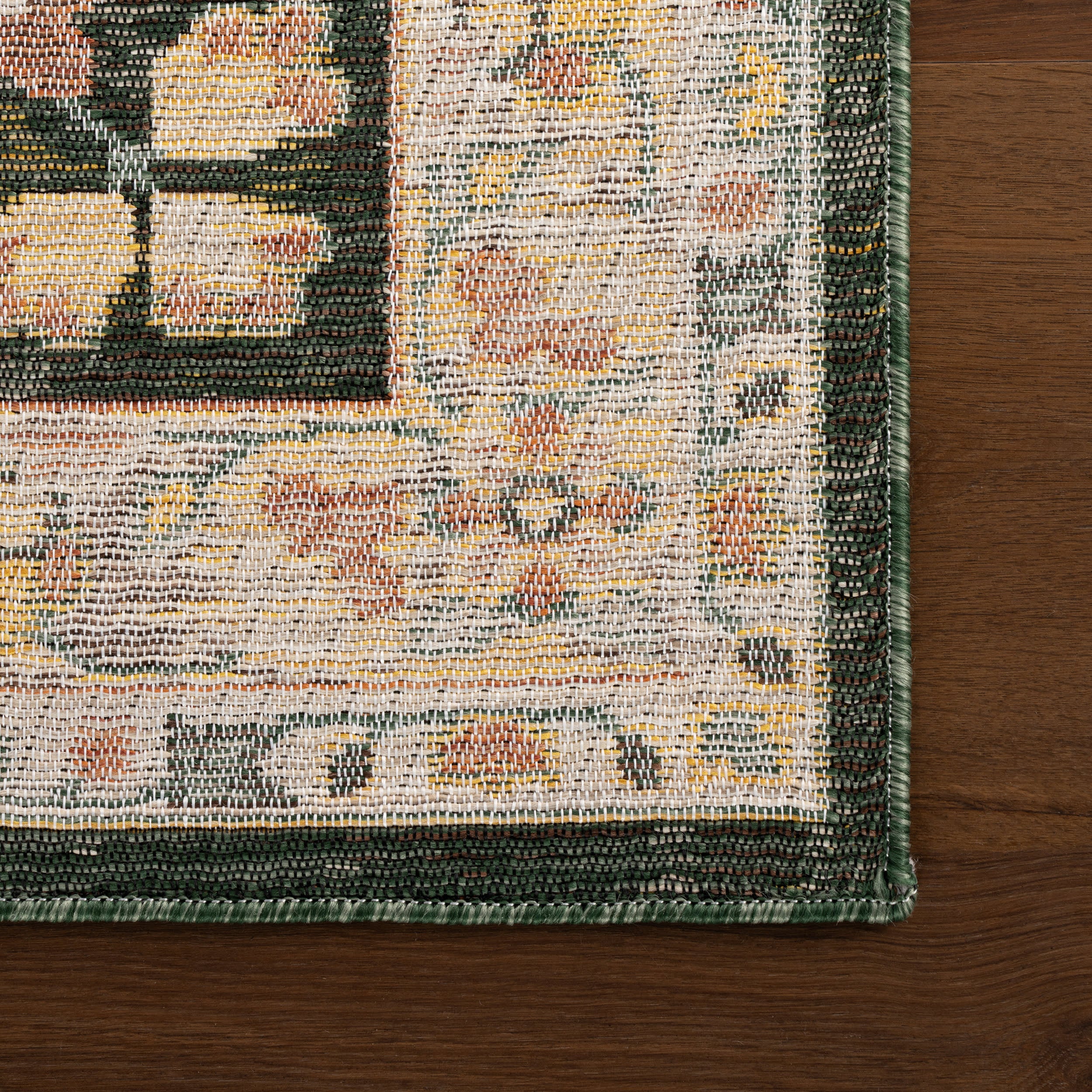 Lunaven Traditional Floral Indoor/Outdoor Rug | Green - Image 4