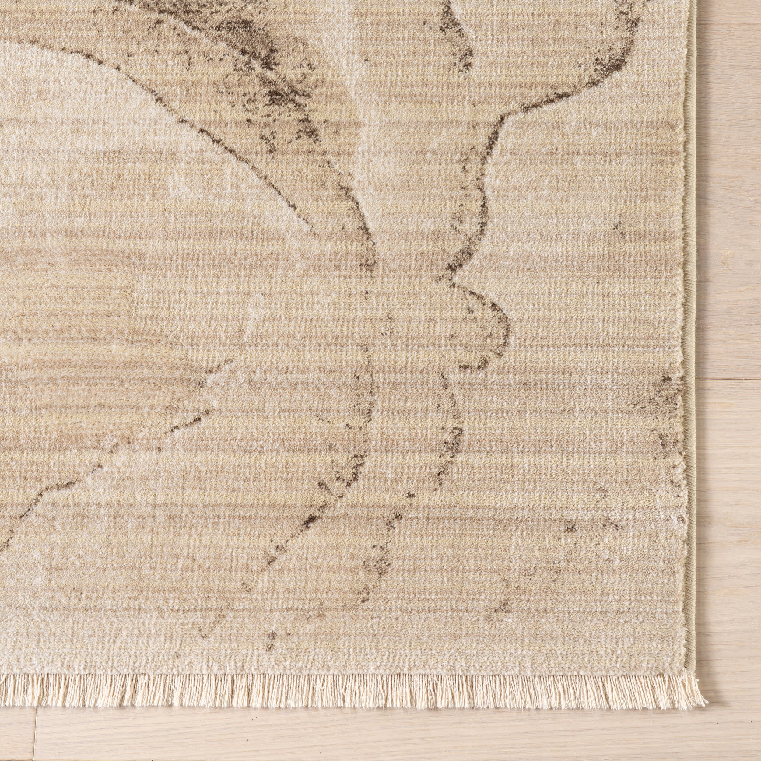 Luniva Plush Abstract Area Rug | Beige - Image 4