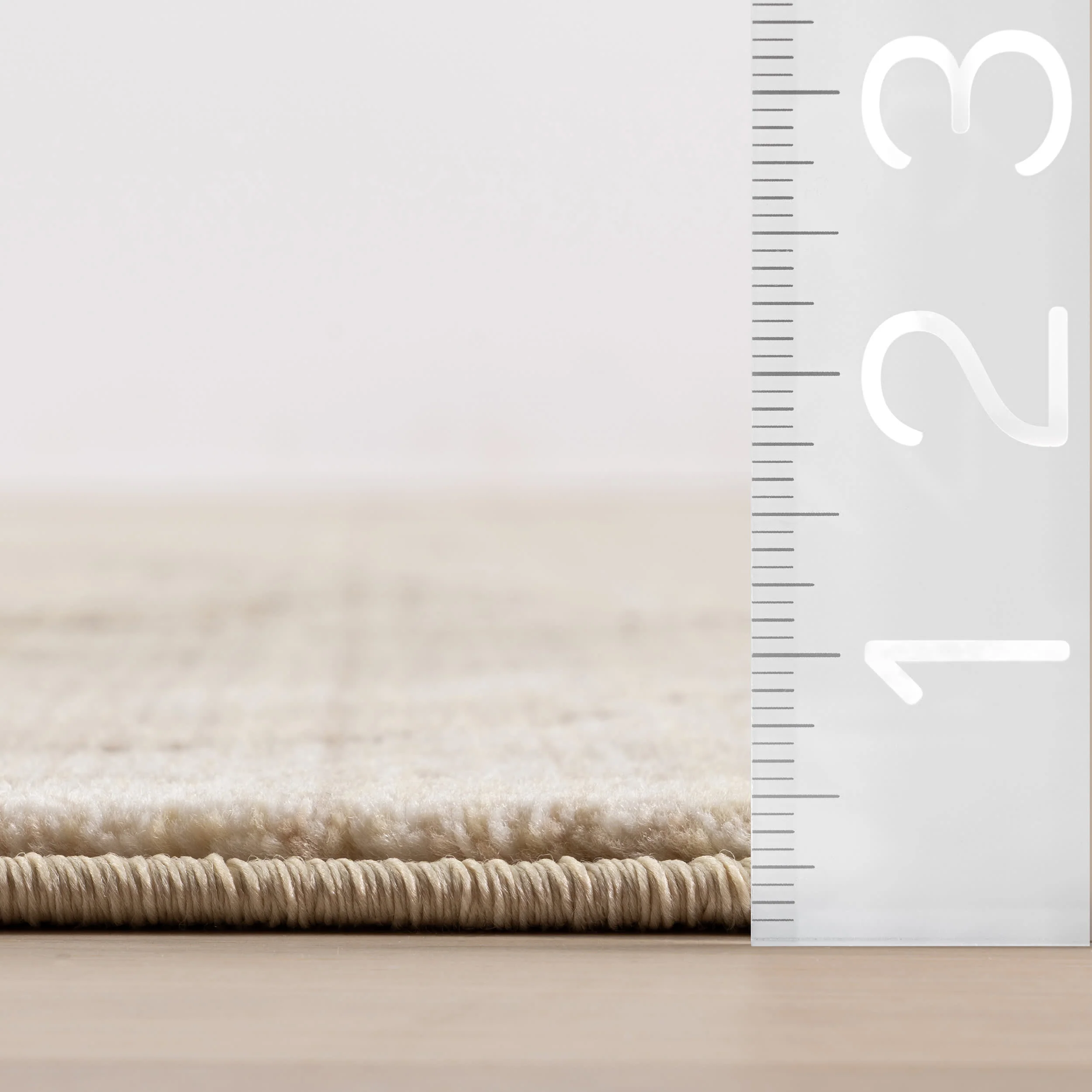 Luniva Plush Abstract Area Rug | Beige - Image 6