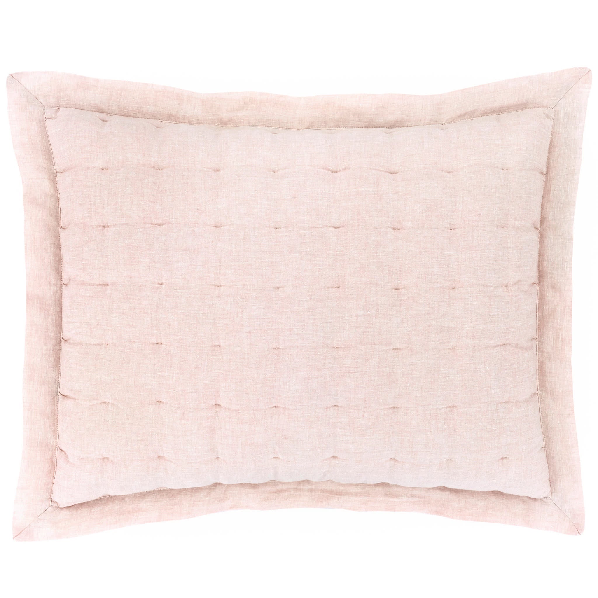 Lush Linen Puff Sham | Slipper Pink - Image 3
