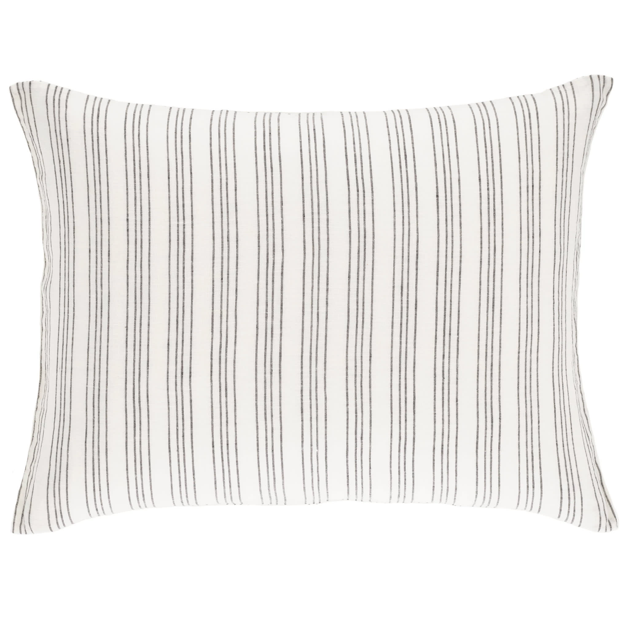 Lush Linen Stripe Sham | Charcoal - Image 3