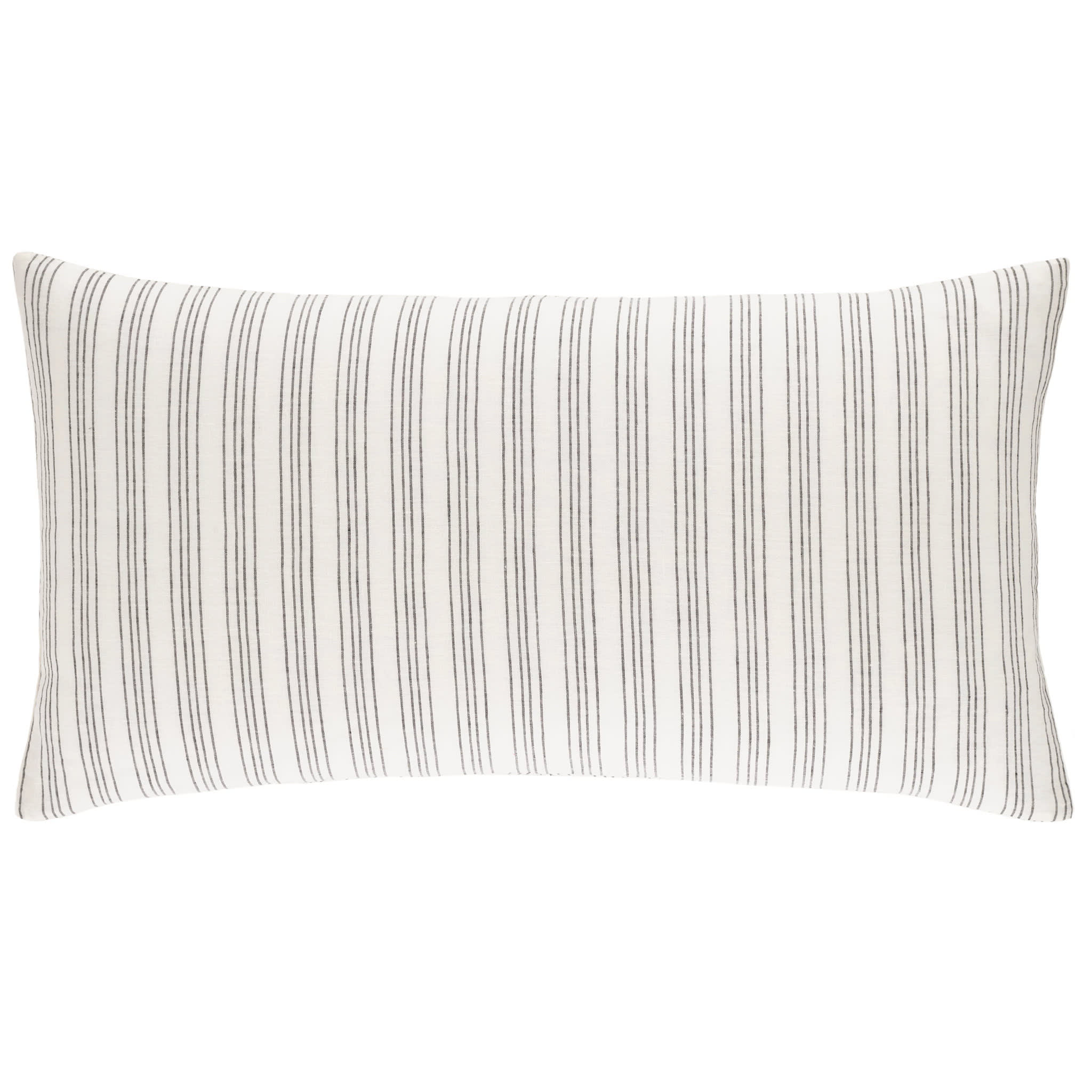 Lush Linen Stripe Sham | Charcoal - Image 4