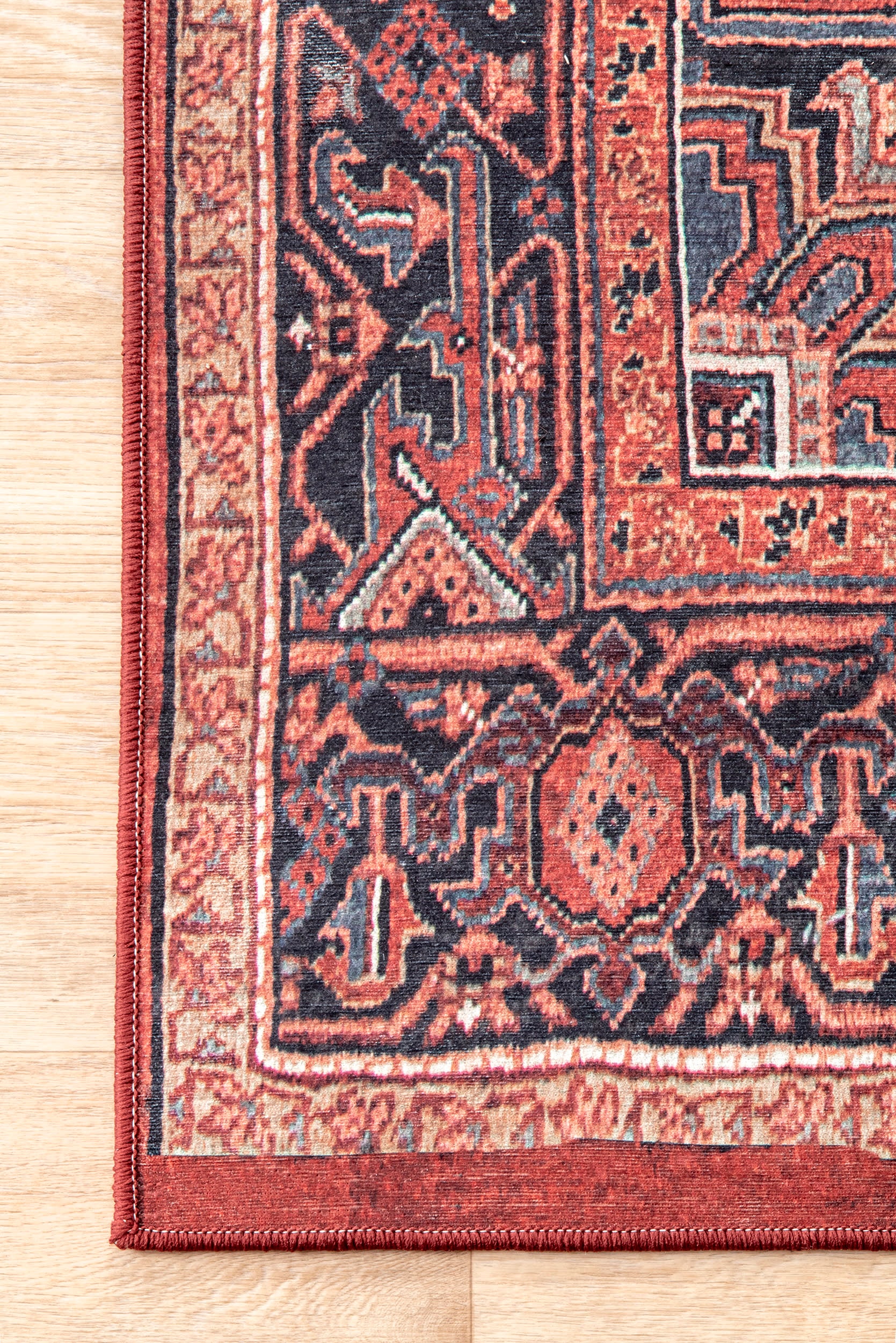 Luxuriant Printed Medallion Rug | Brick - Image 3