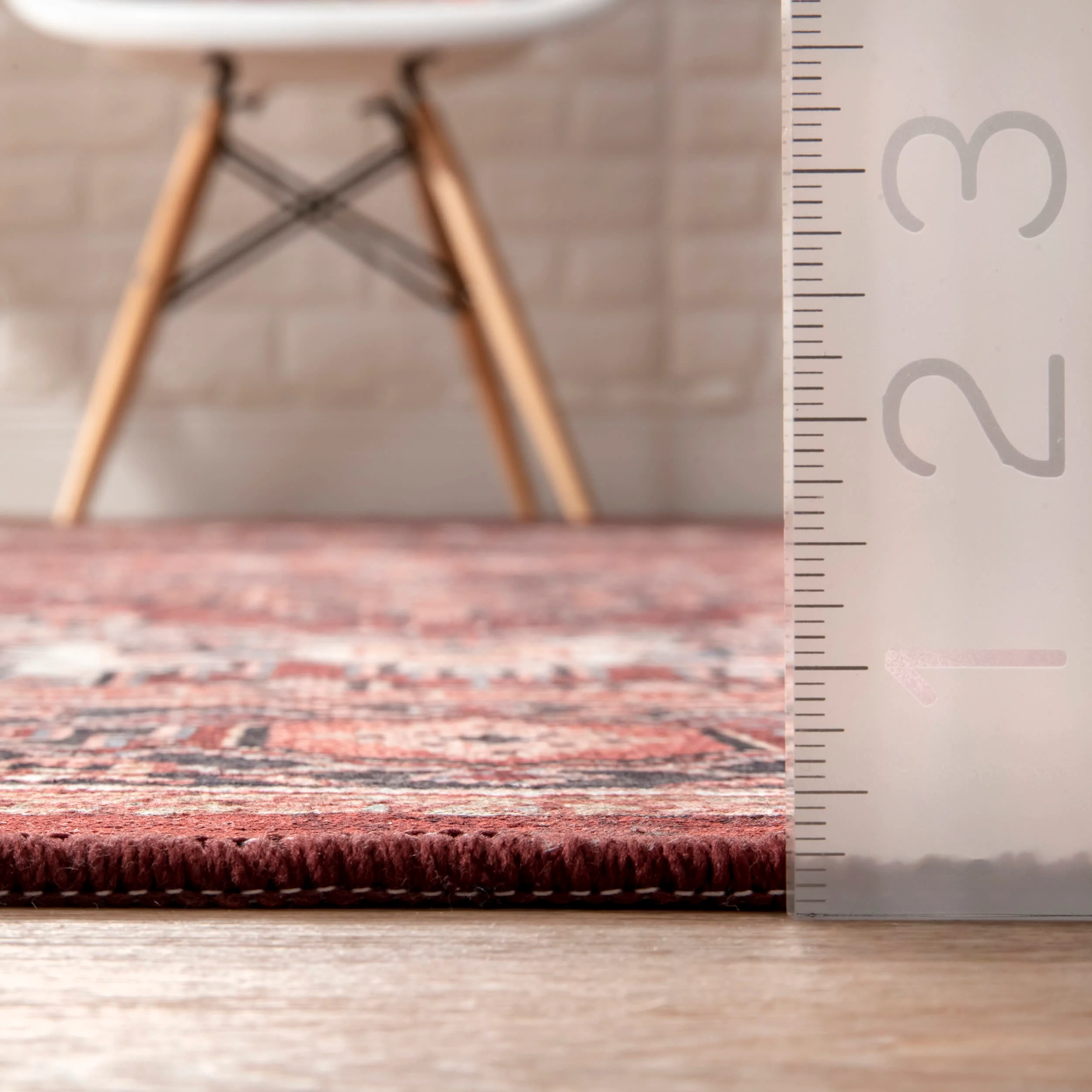 Luxuriant Printed Medallion Rug | Brick - Image 4