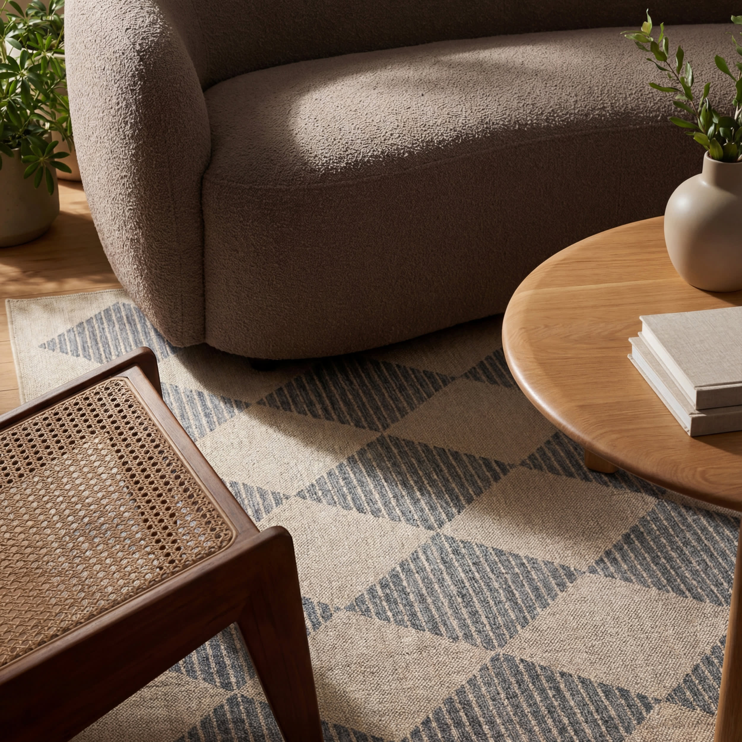Luzia Vintage Washable Rug | Blue - Image 5