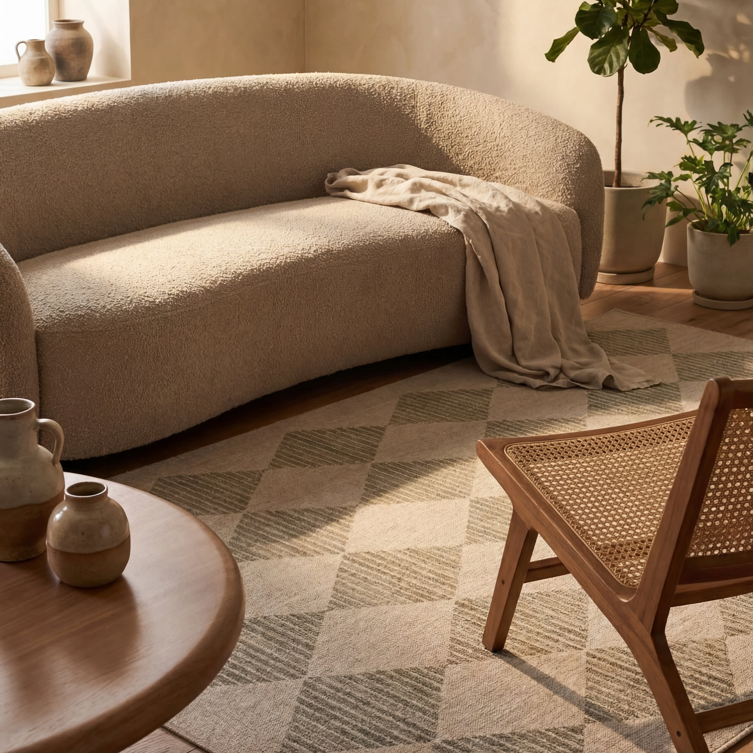 Luzia Vintage Washable Rug | Green - Image 5