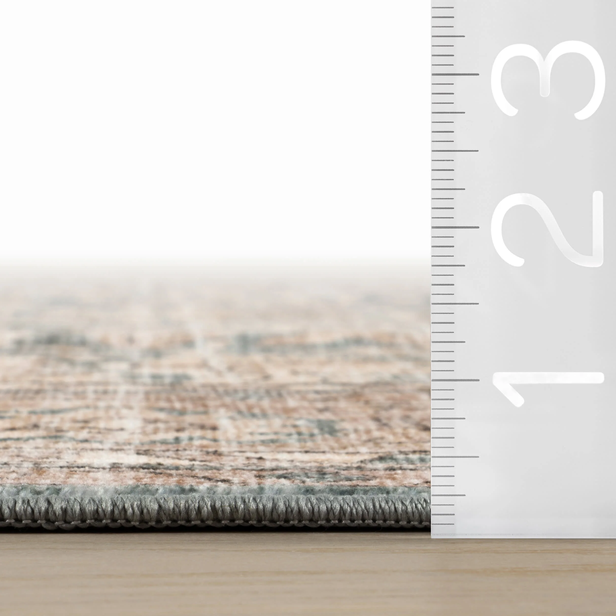 Lye Bordered Traditional Washable Rug | Tan - Image 5