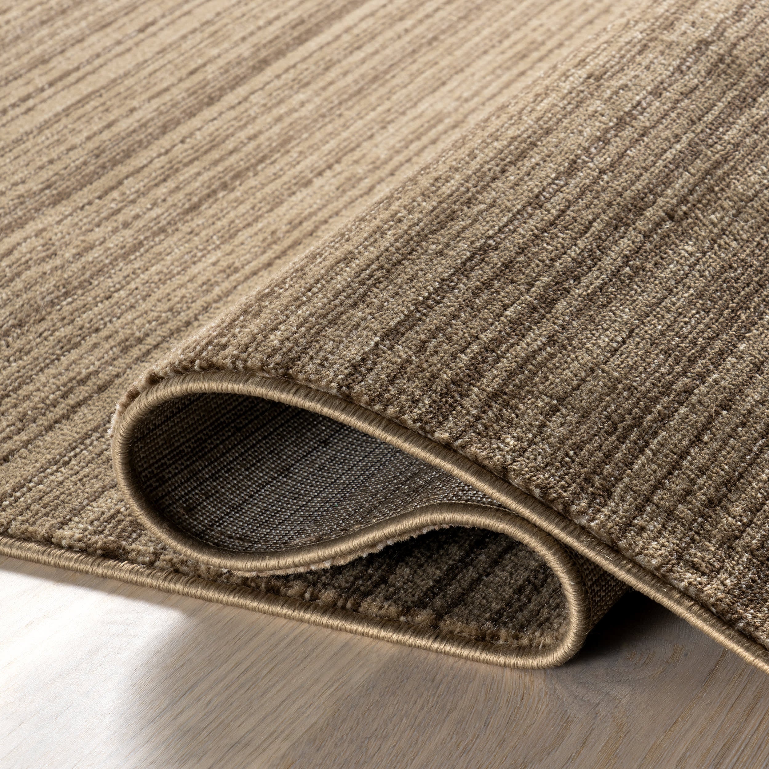 Lylah Solid Fringed Rug | Brown - Image 9