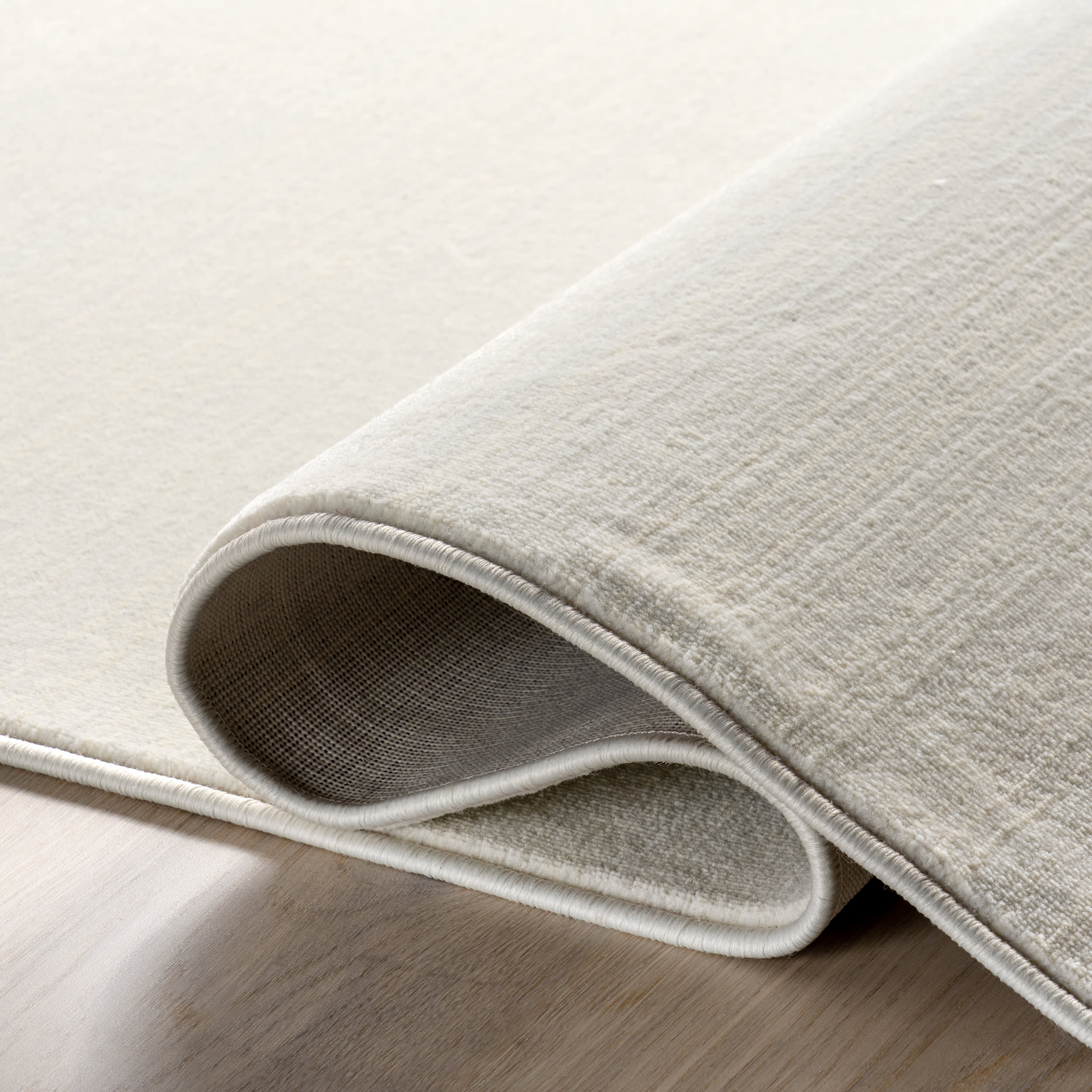 Lylah Solid Fringed Rug | Cream - Image 9