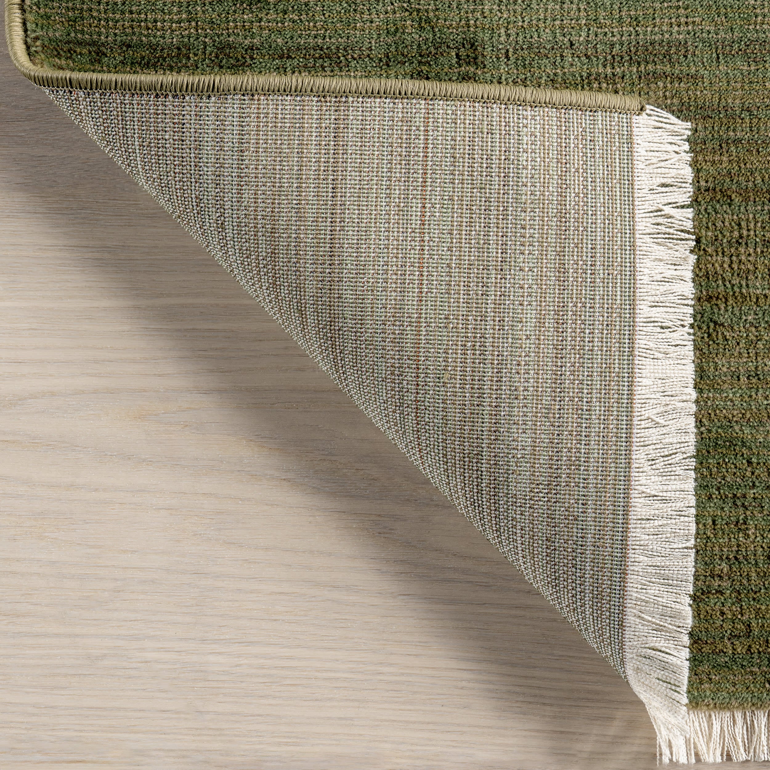 Lylah Solid Fringed Rug | Dark Sage - Image 7