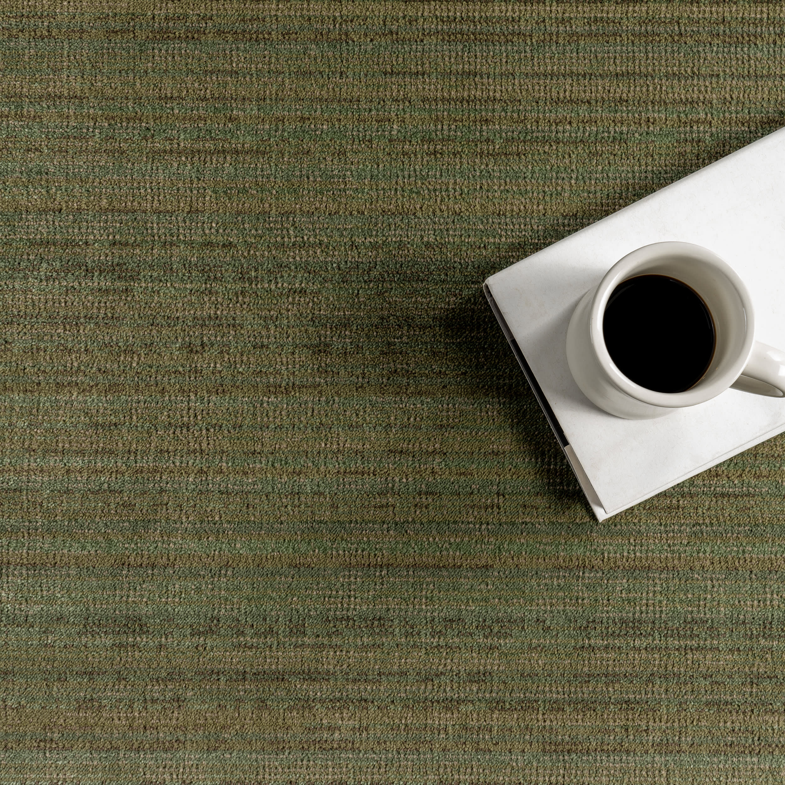 Lylah Solid Fringed Rug | Dark Sage - Image 8