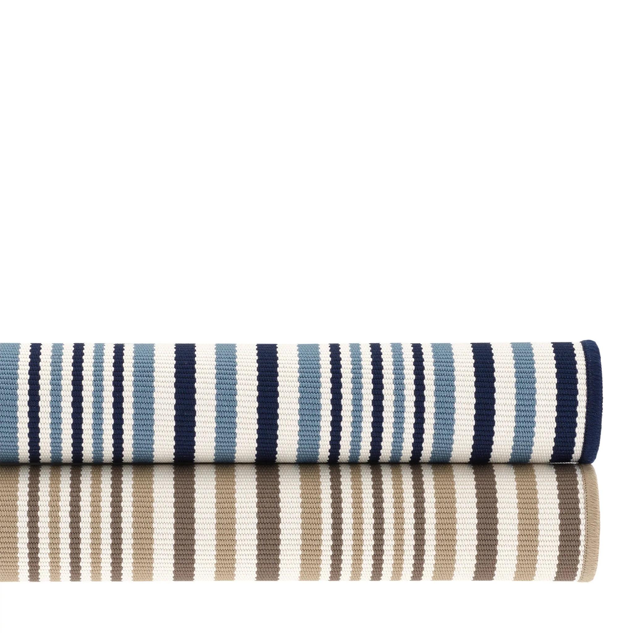 Lyndon Stripe Woven Indoor/Outdoor Custom Rug | Khaki - Image 7