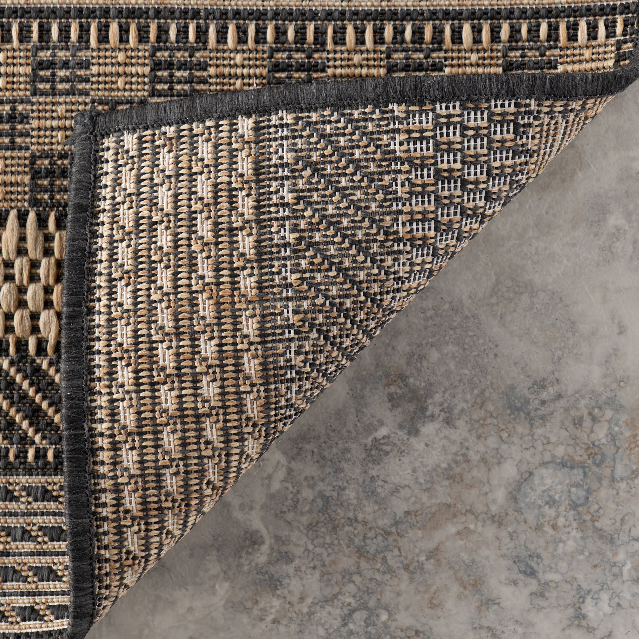 Lysette Striped Indoor/Outdoor Rug | Grey - Image 6