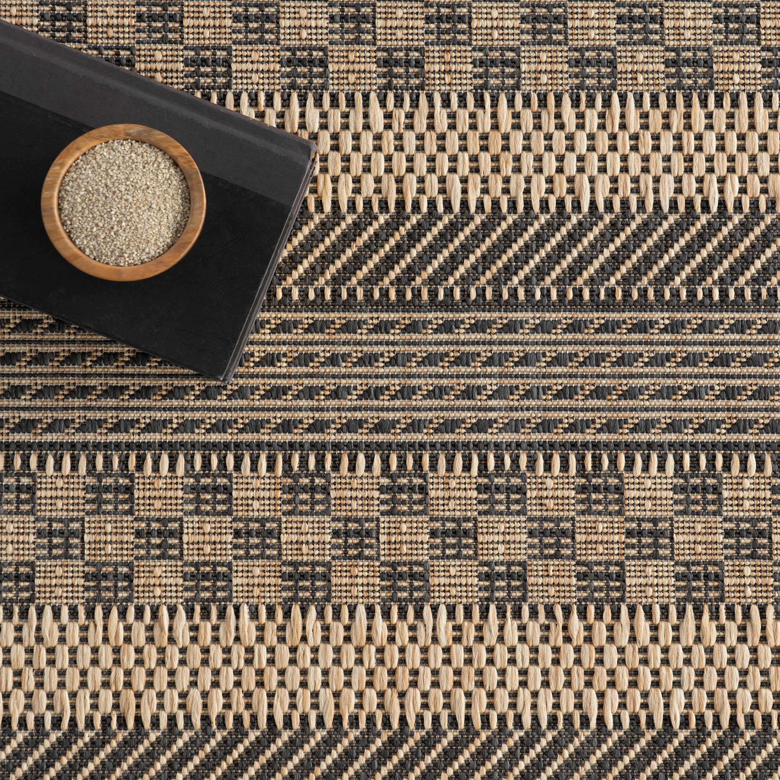 Lysette Striped Indoor/Outdoor Rug | Grey - Image 7