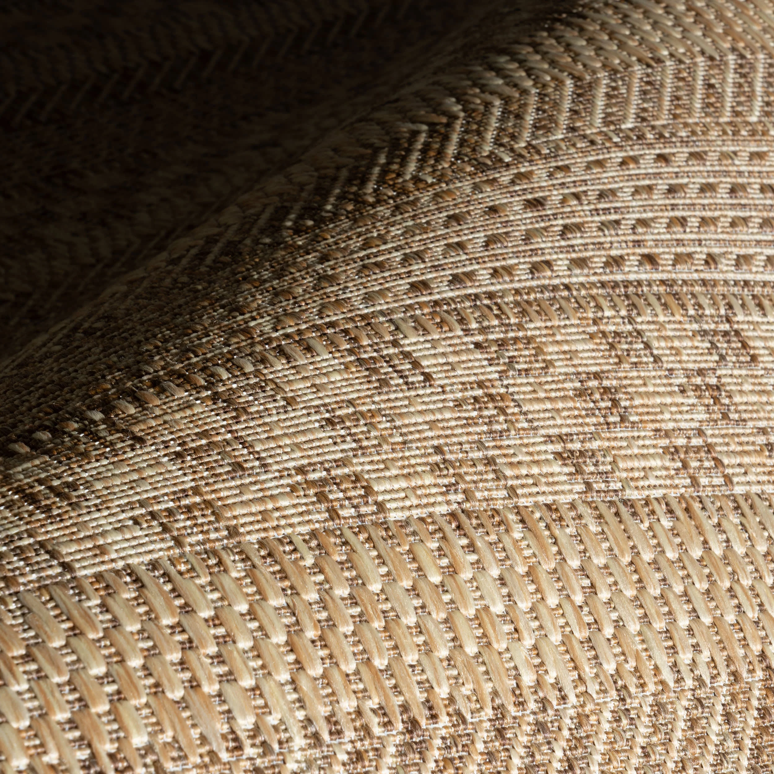 Lysette Striped Indoor/Outdoor Rug | Light Brown - Image 3