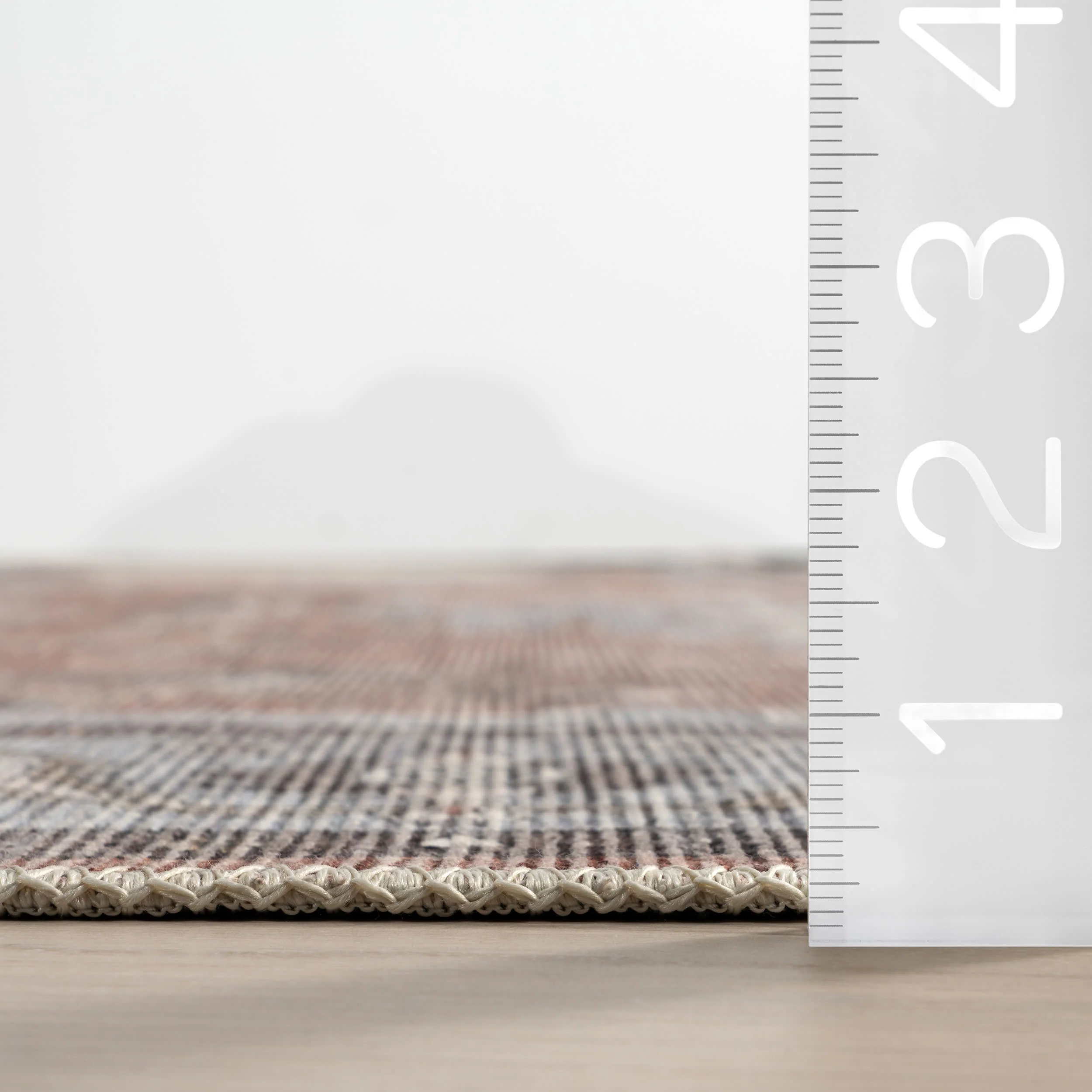 Mabel Vintage Medallion Washable Rug | Rust - Image 6