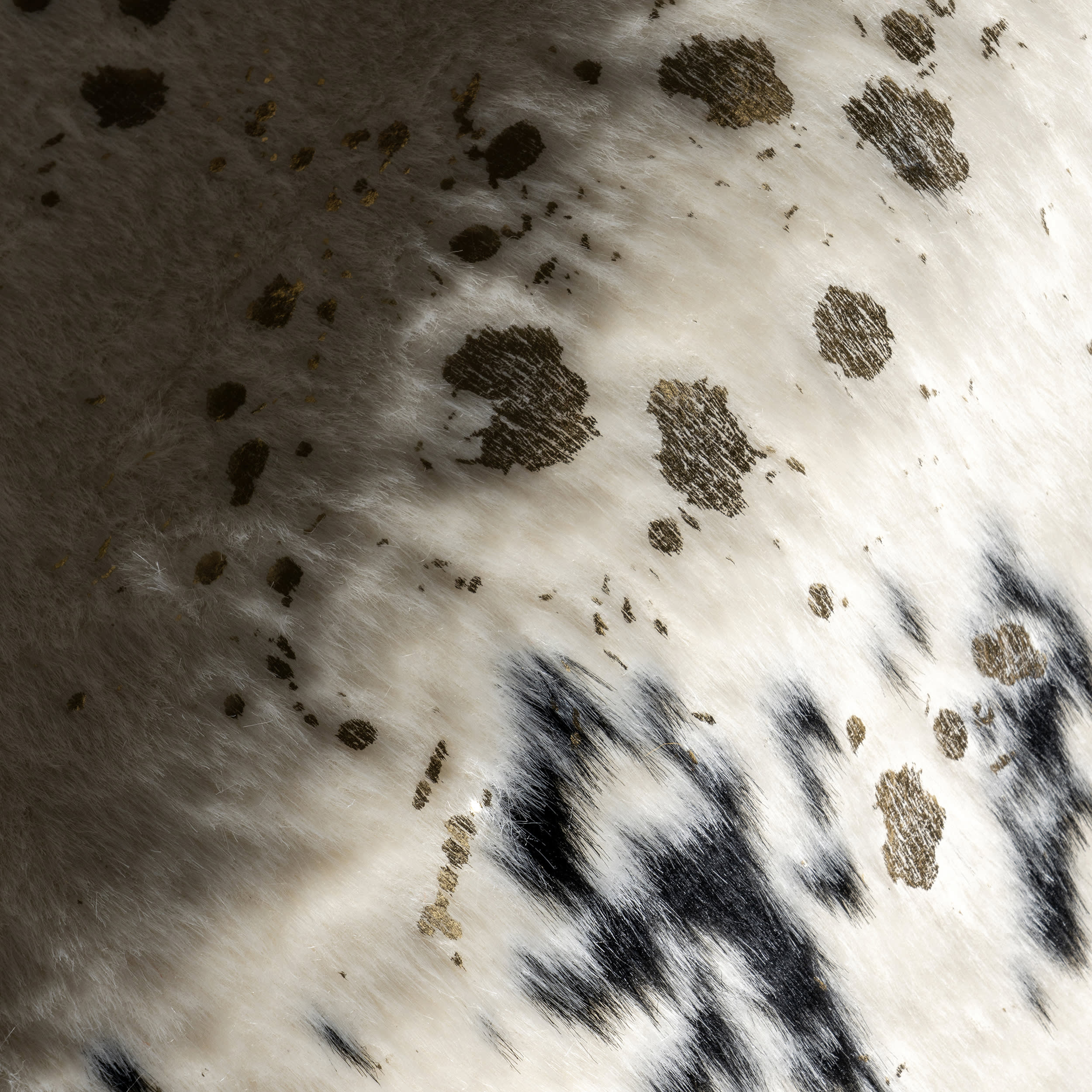 Macchiato Faux Cowhide Rug | Black - Image 3