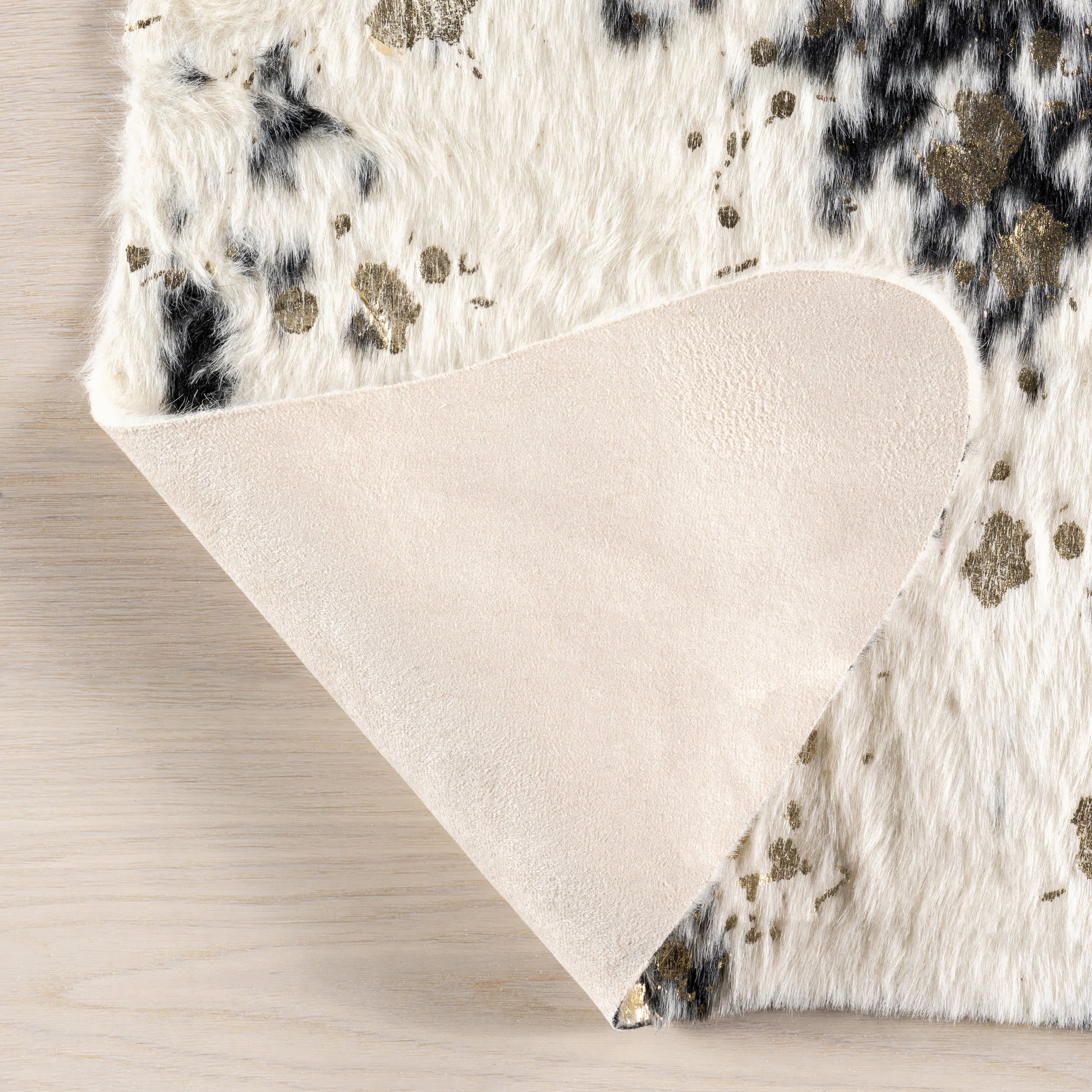 Macchiato Faux Cowhide Rug | Black - Image 7