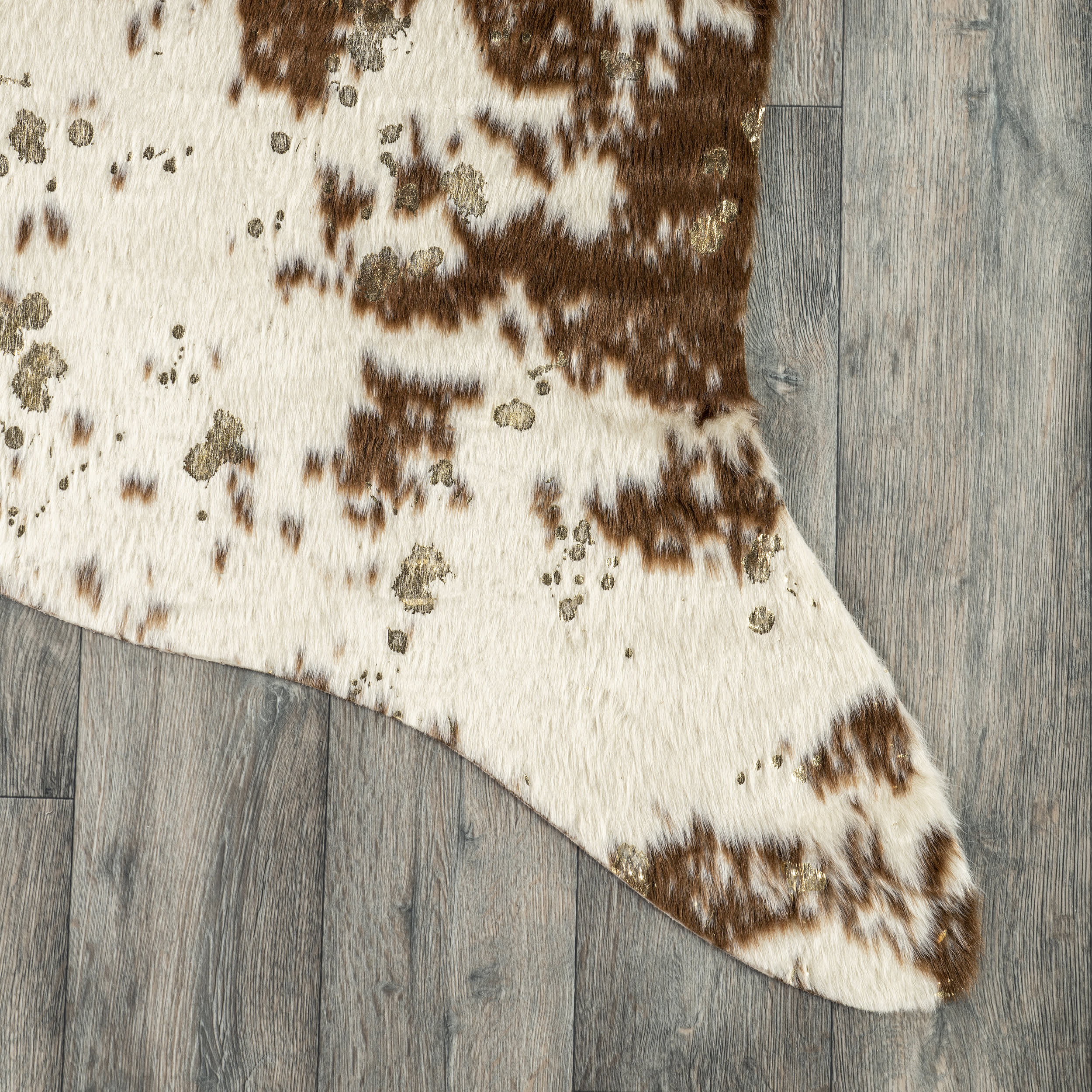 Macchiato Faux Cowhide Rug | Brown - Image 3