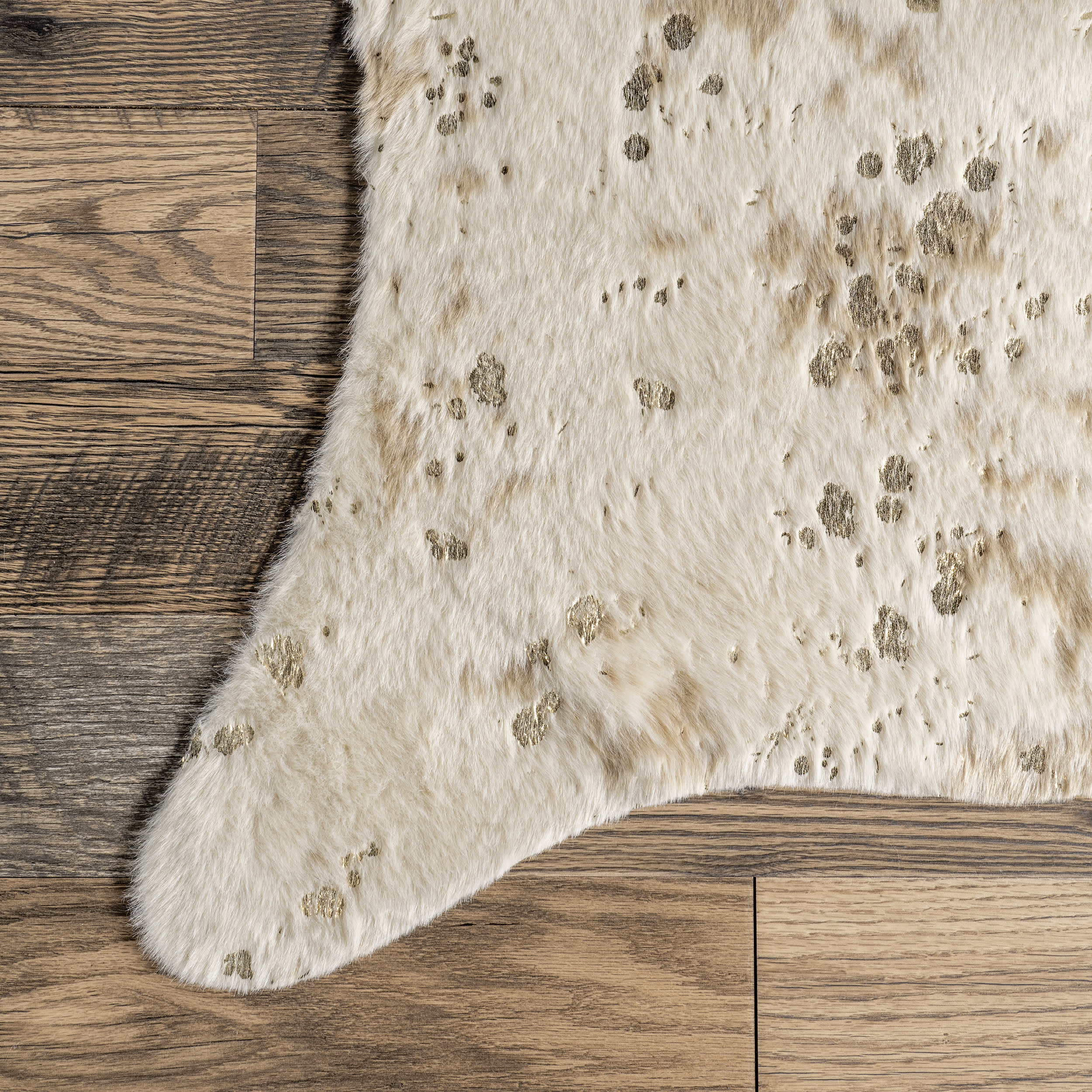 Macchiato Faux Cowhide Rug | Gold - Image 3