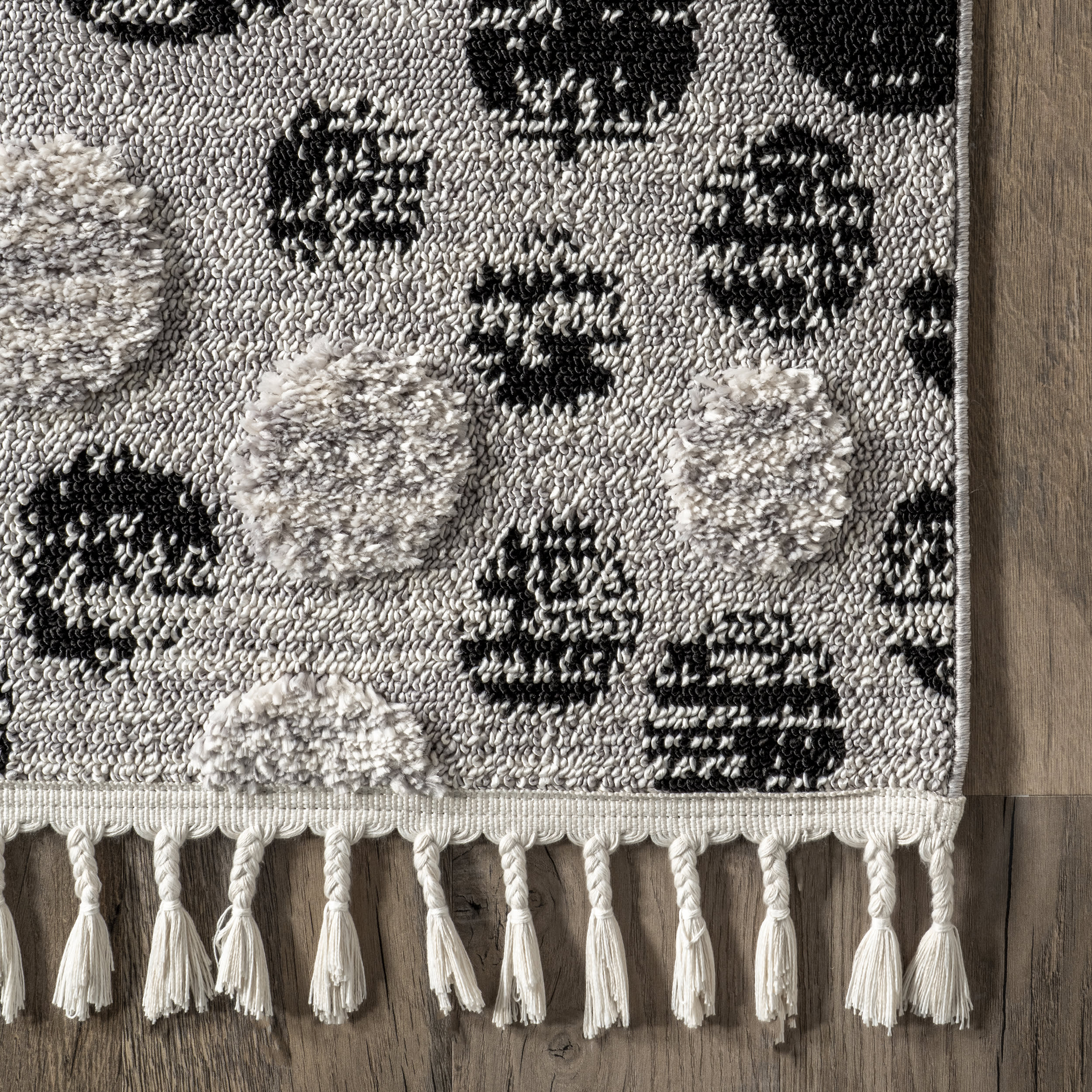 Macie Dotted Lifted Rug | Light Grey - Image 3
