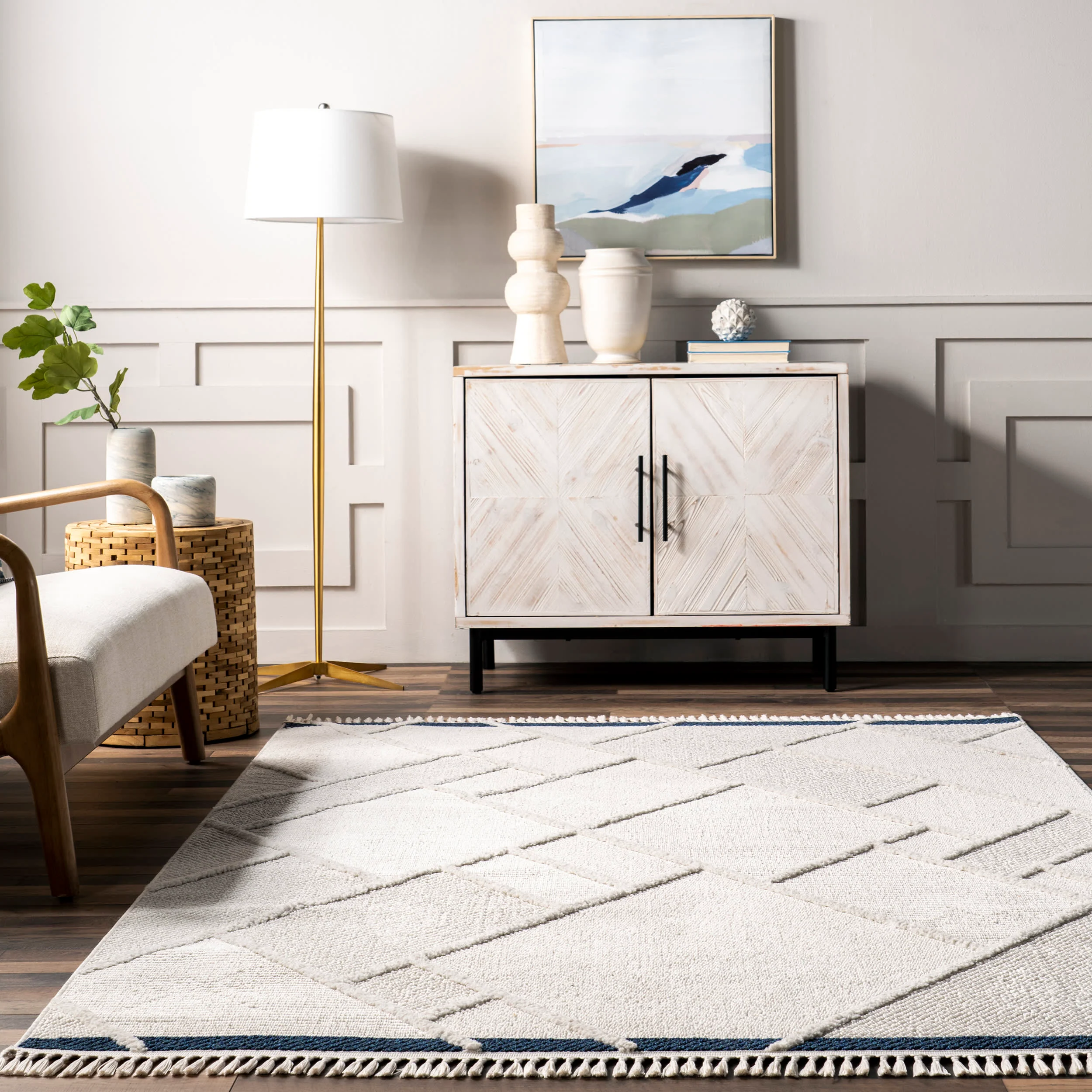 Maddie Geometric Modern Rug | Beige - Image 4
