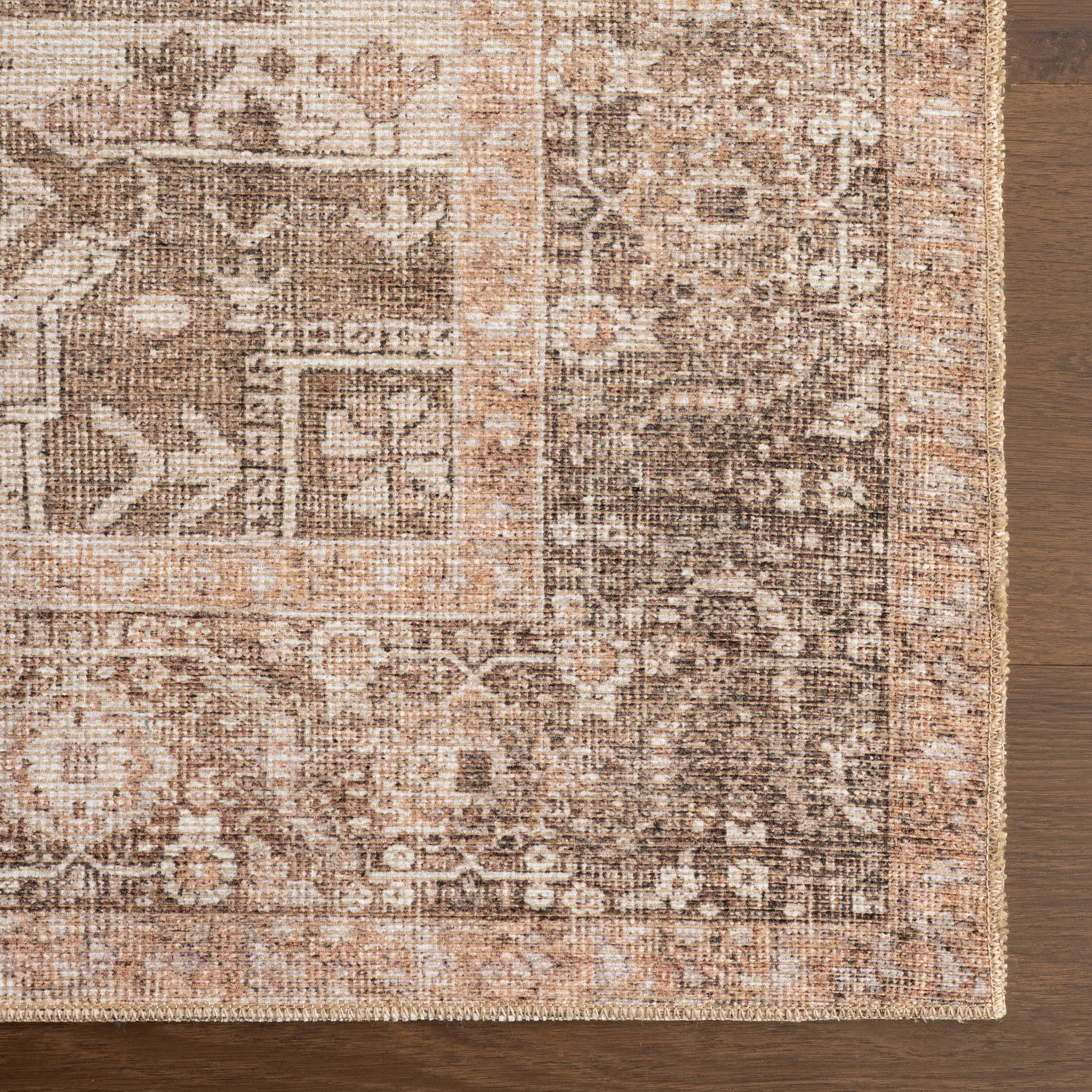 Maddison Vintage Medallion Rug | Light Brown - Image 4