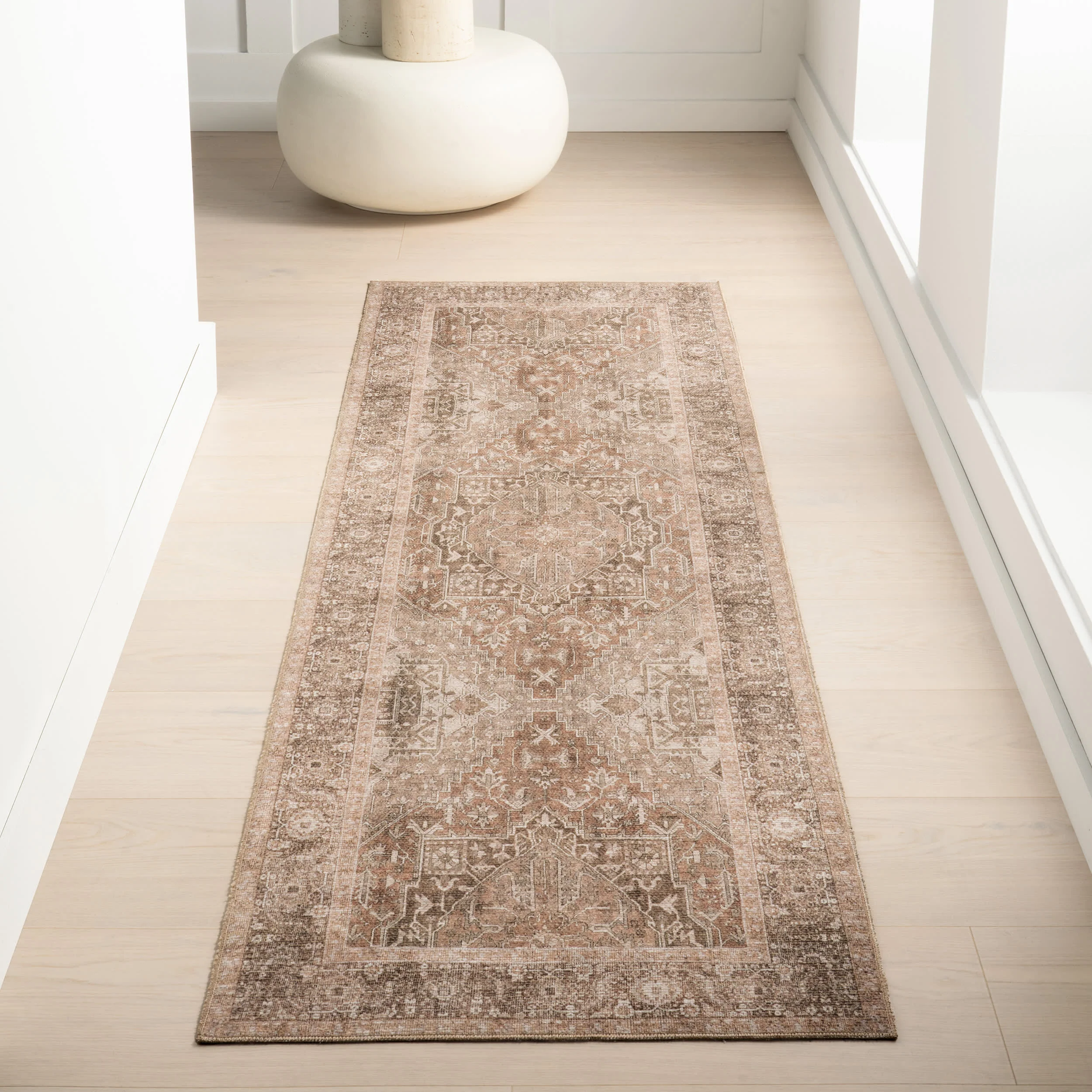Maddison Vintage Medallion Rug | Light Brown - Image 2