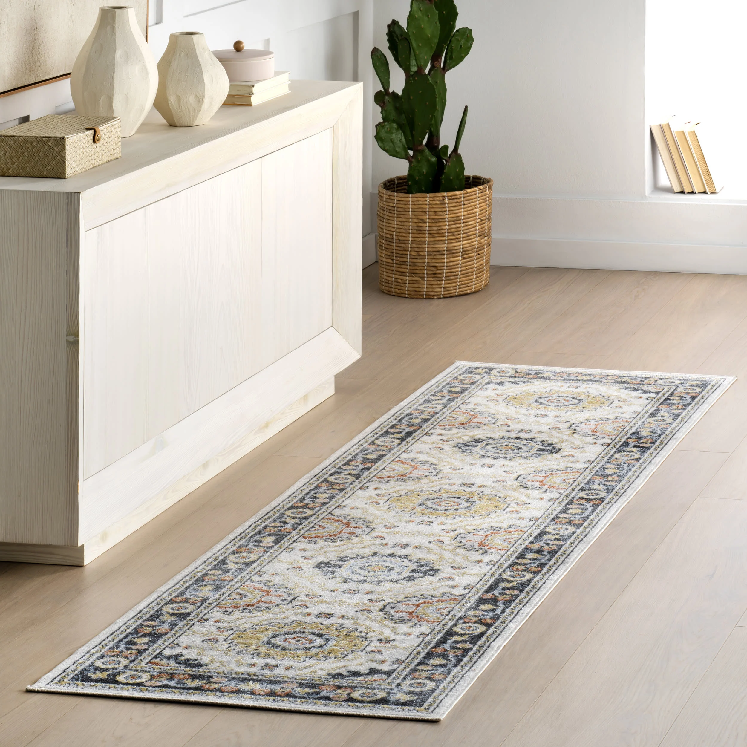 Madilyn Medallion Washable Rug | Blue - Image 2