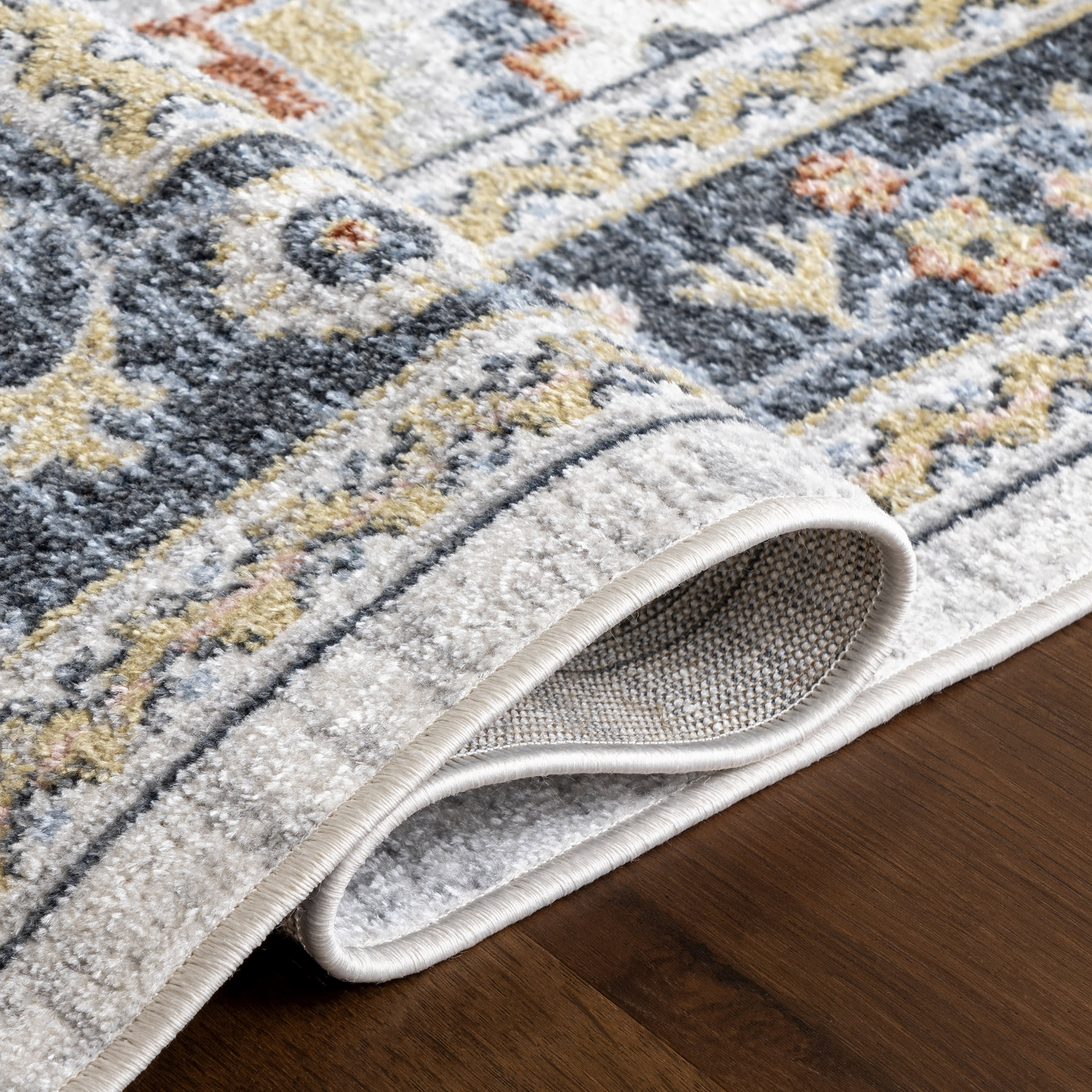 Madilyn Medallion Washable Rug | Blue - Image 9