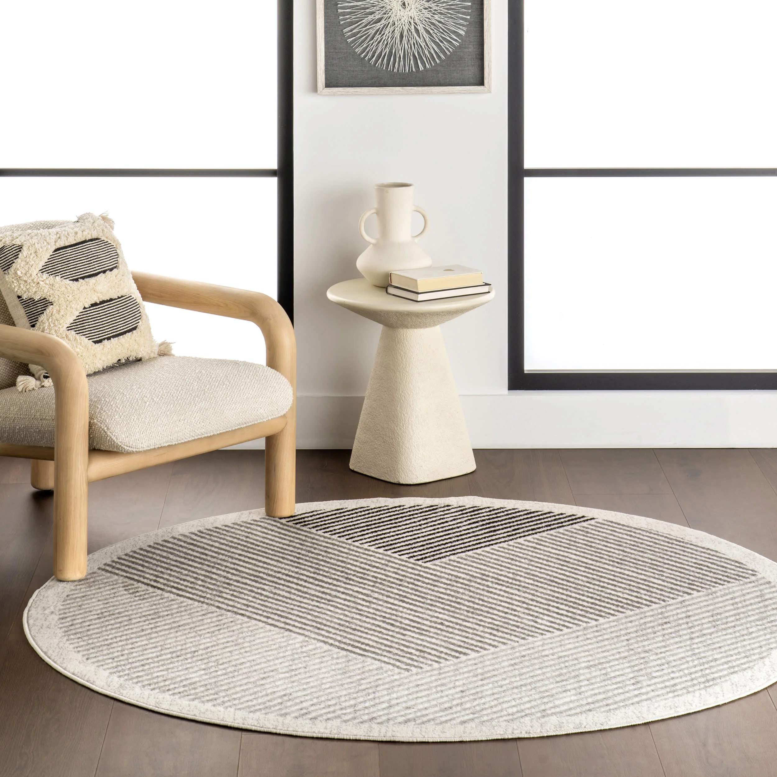 Mae Traverse Stripes Rug | Grey - Image 2