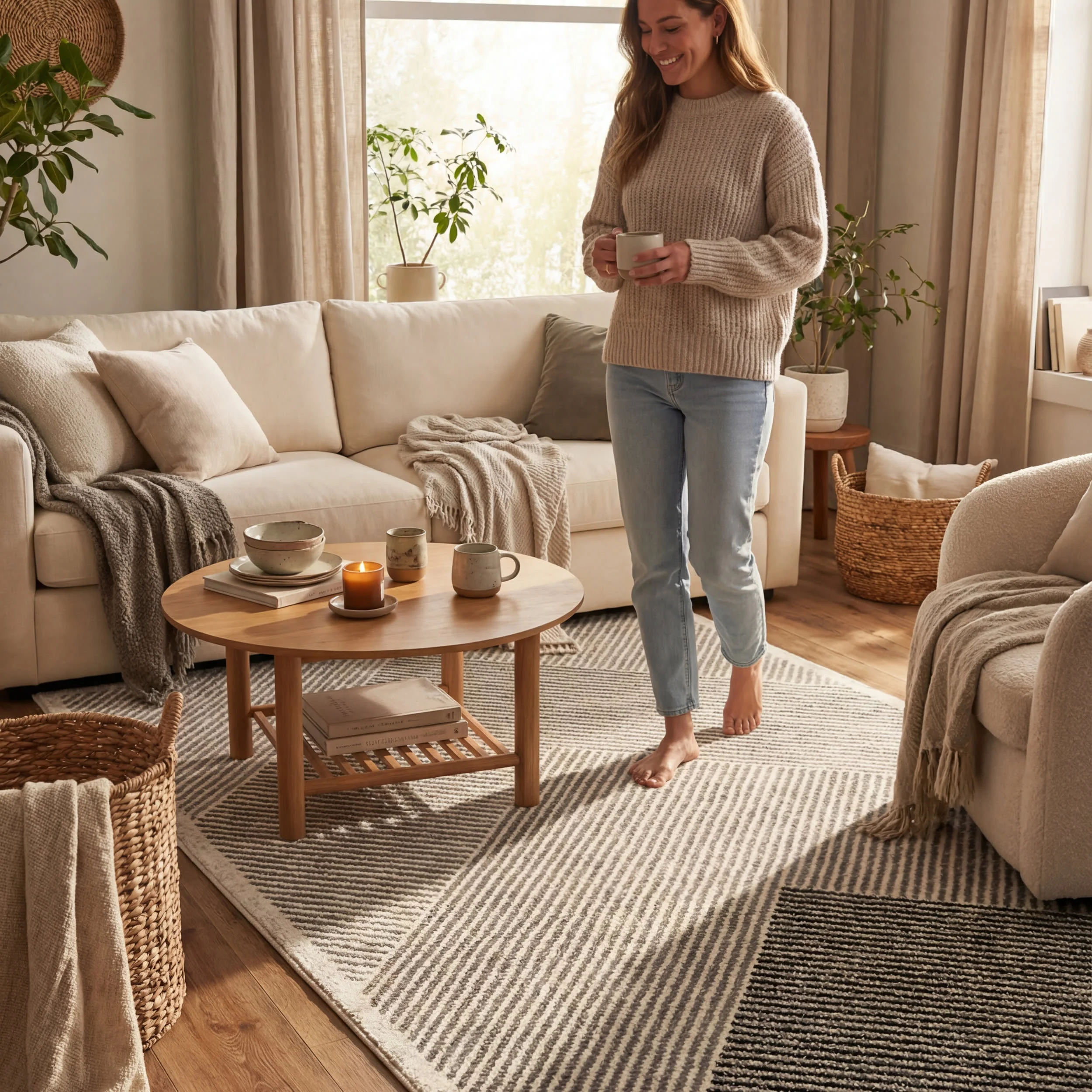 Mae Traverse Stripes Rug | Grey - Image 7