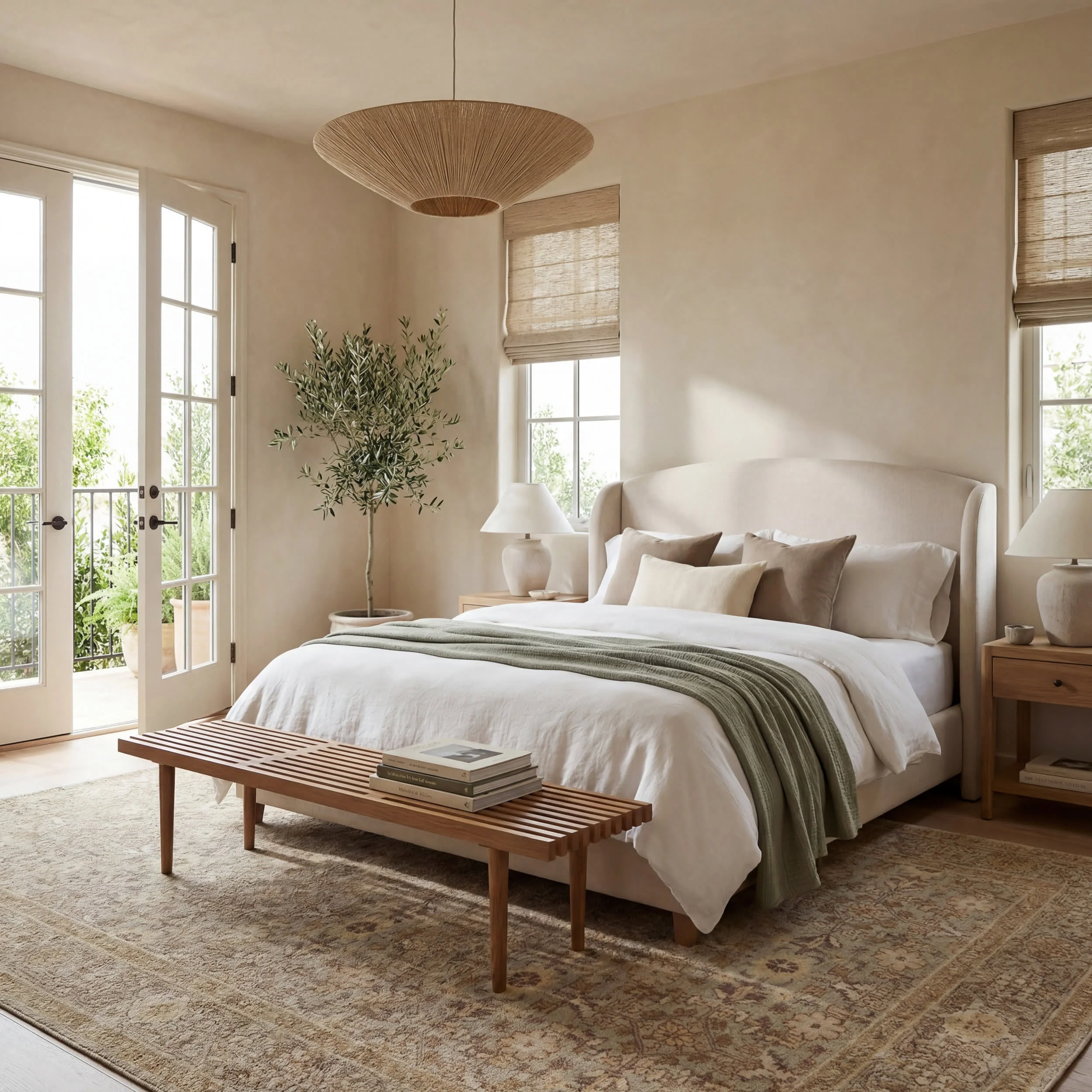 Maela Hand Tufted Wool-Blend Rug | Beige - Image 10