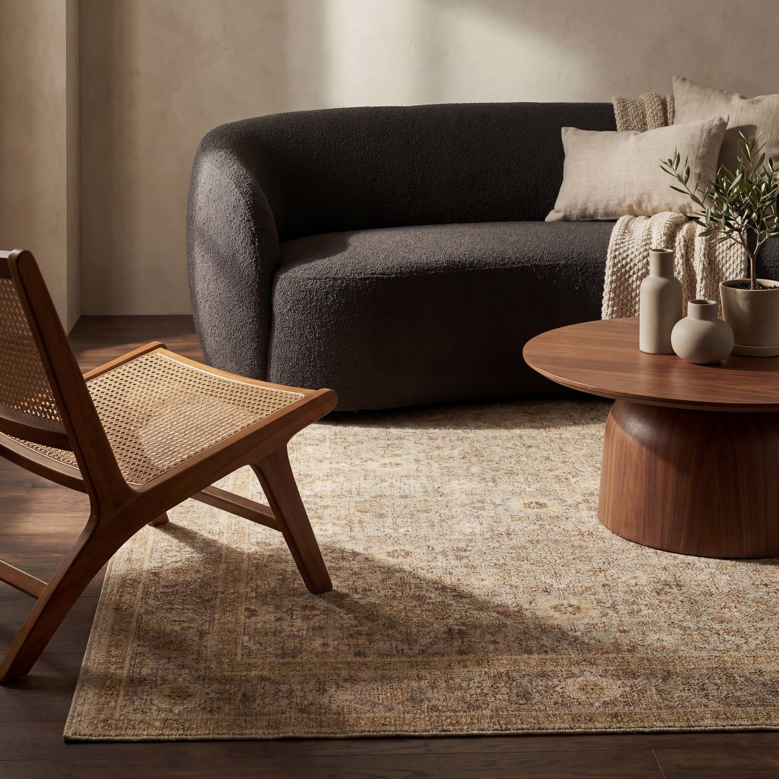 Maela Hand Tufted Wool-Blend Rug | Beige - Image 5