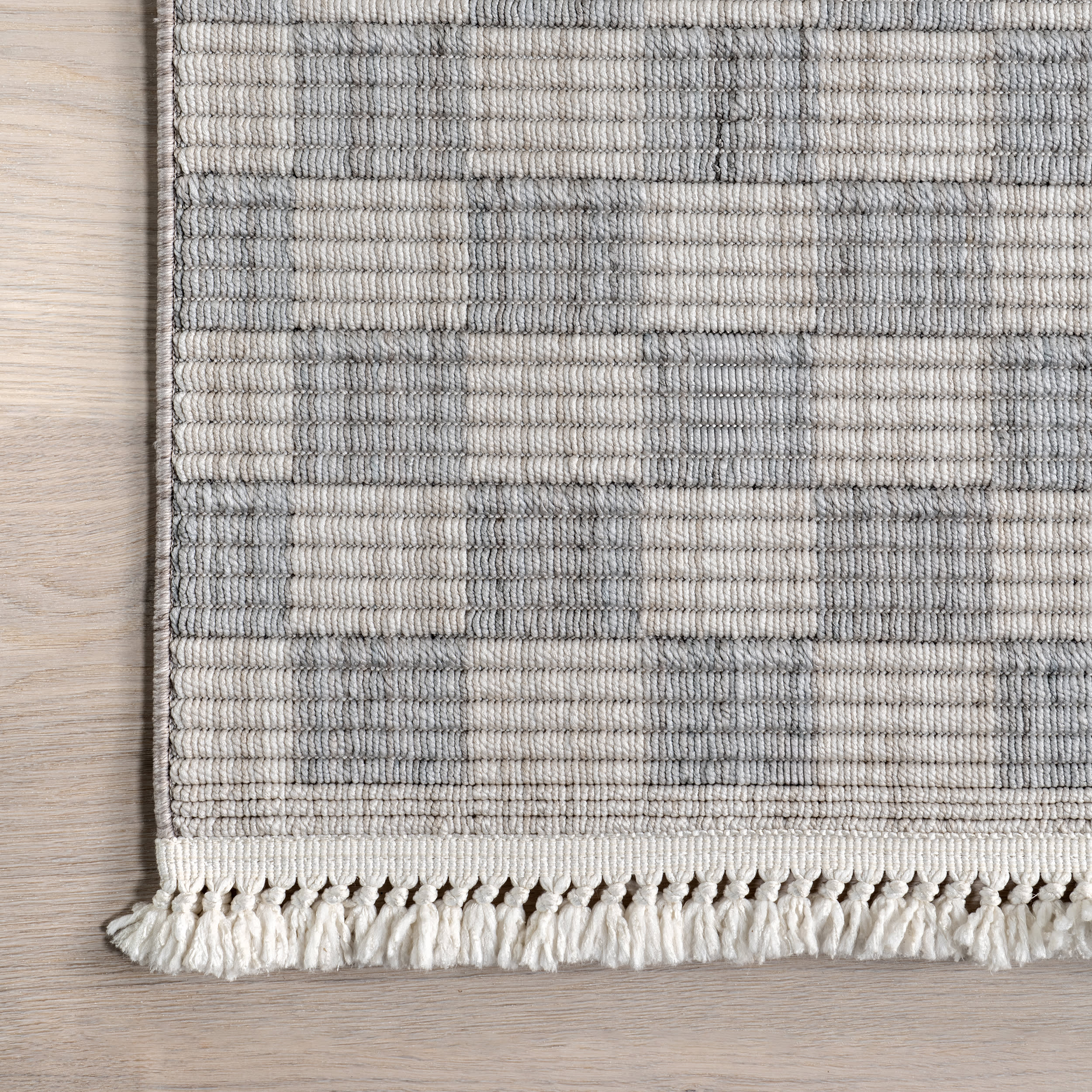 Maeve Checkered Rug | Beige - Image 3