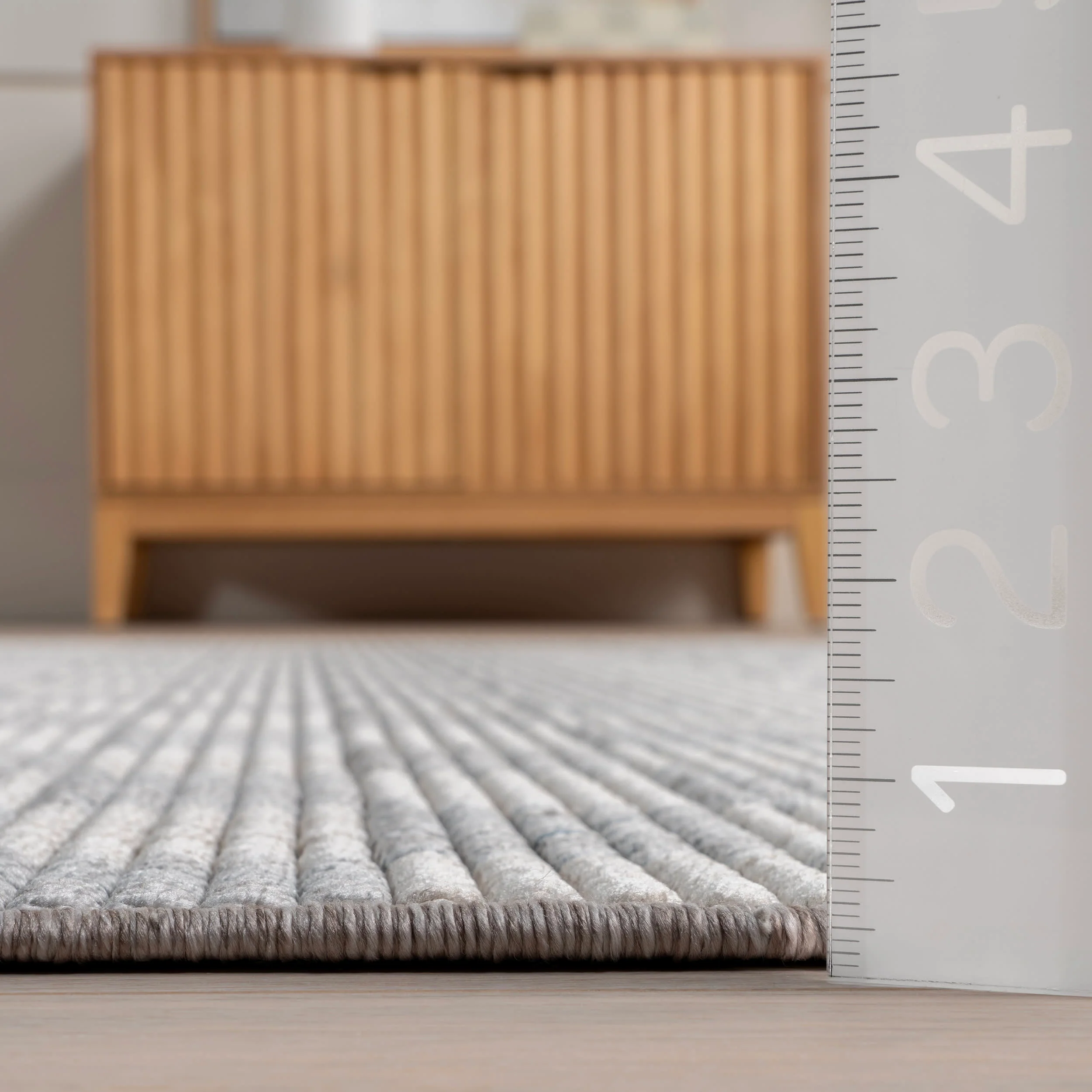 Maeve Checkered Rug | Beige - Image 5