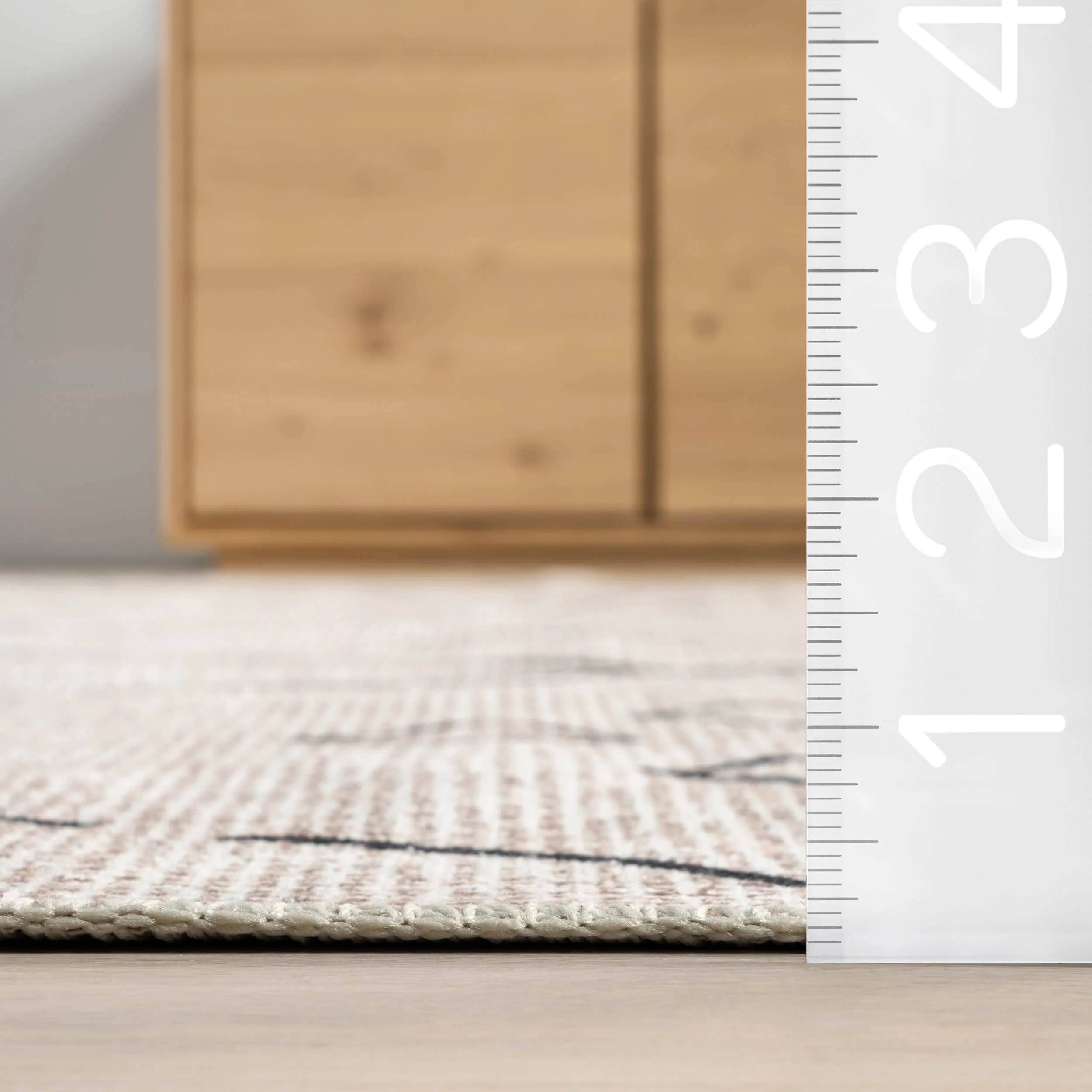 Magdalena Diamond Geometric Rug | Ivory - Image 5