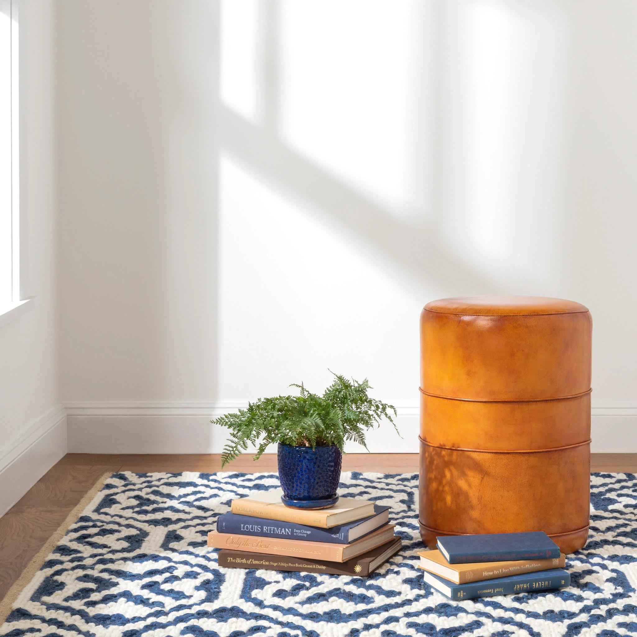 Magnolia Handwoven Jute Rug | Blue - Image 3