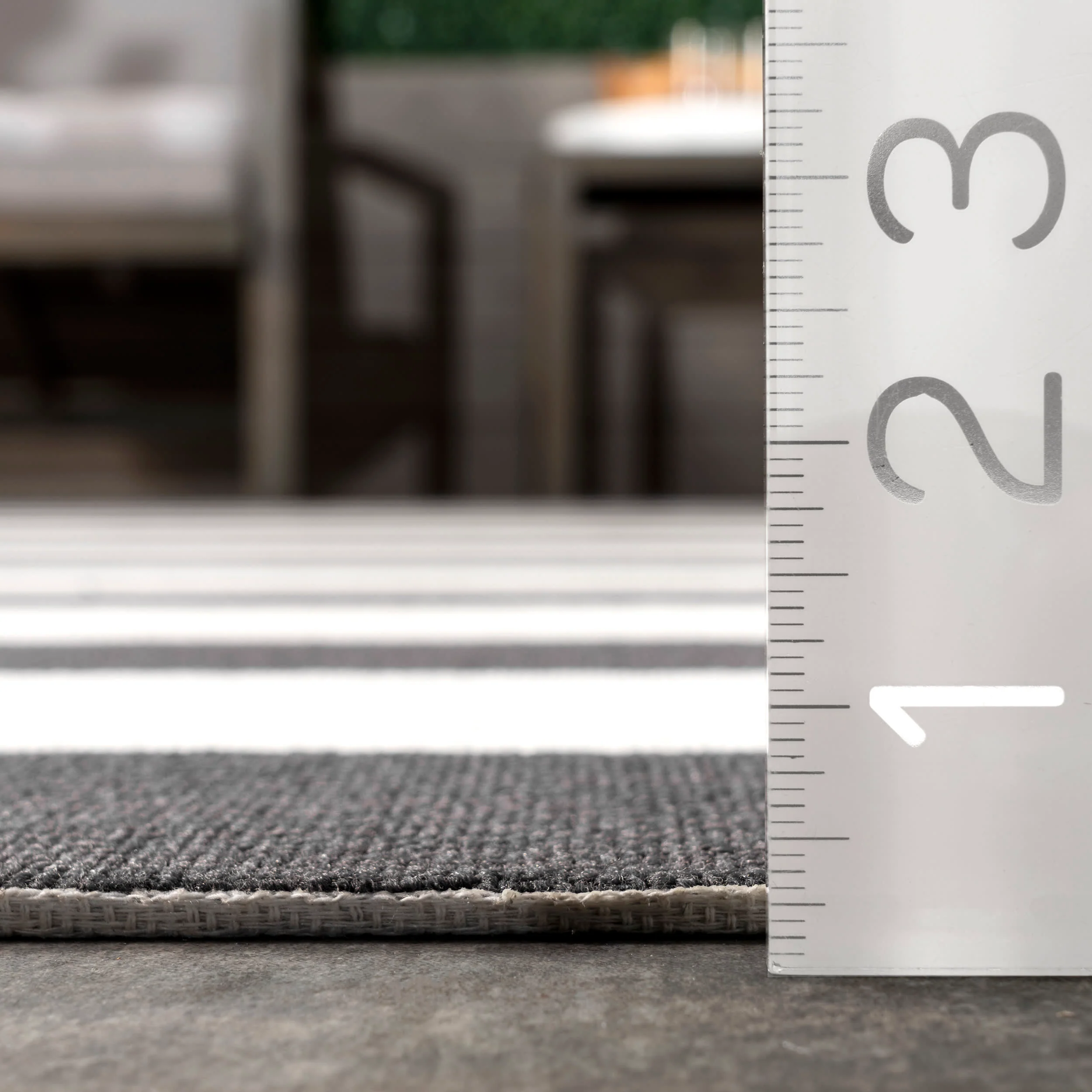 Magnolia Striped Indoor/Outdoor Rug | Black - Image 5