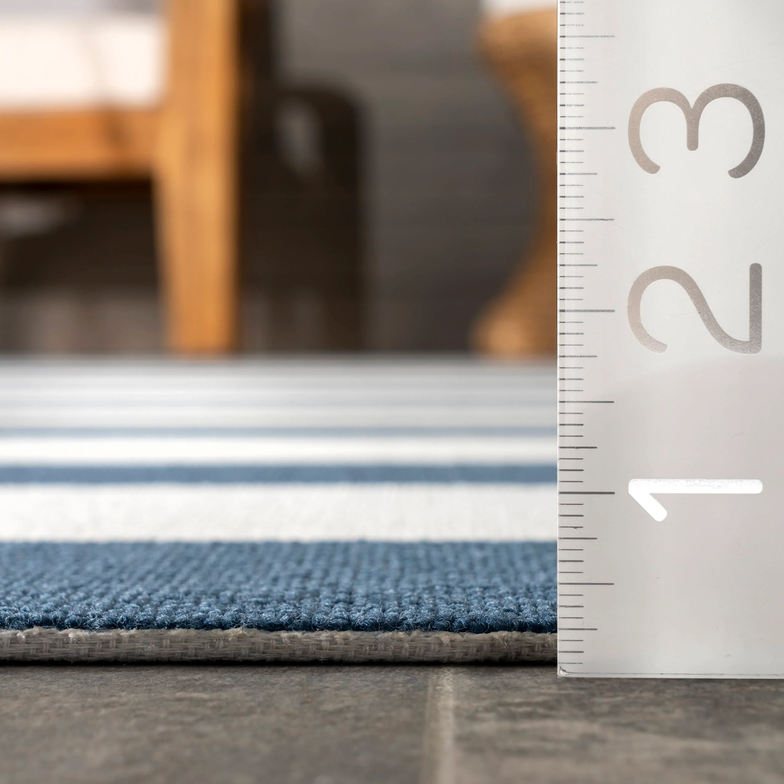 Magnolia Striped Indoor/Outdoor Rug | Navy - Image 5