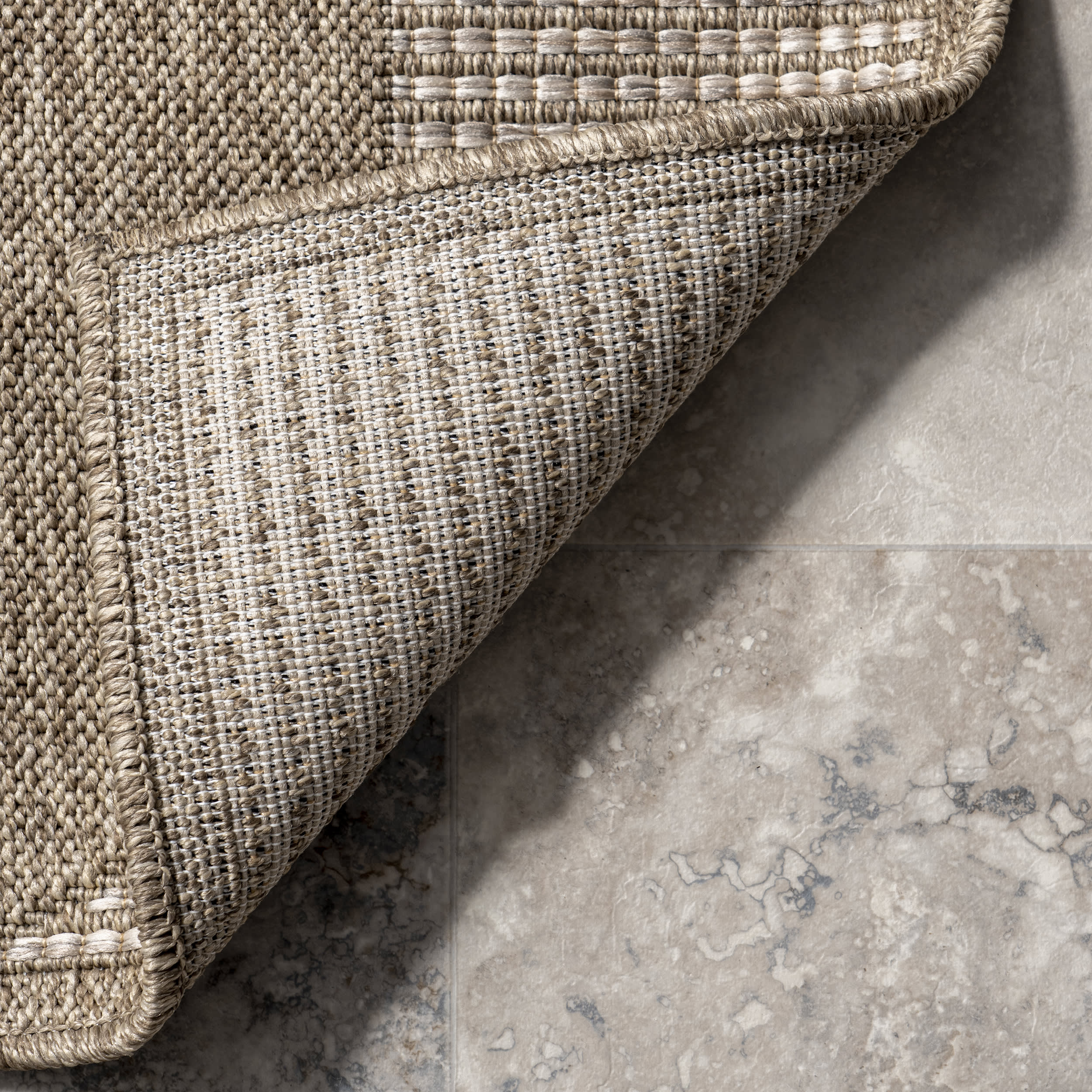 Mahala Geometric Collage Indoor/Outdoor Rug | Tan - Image 6