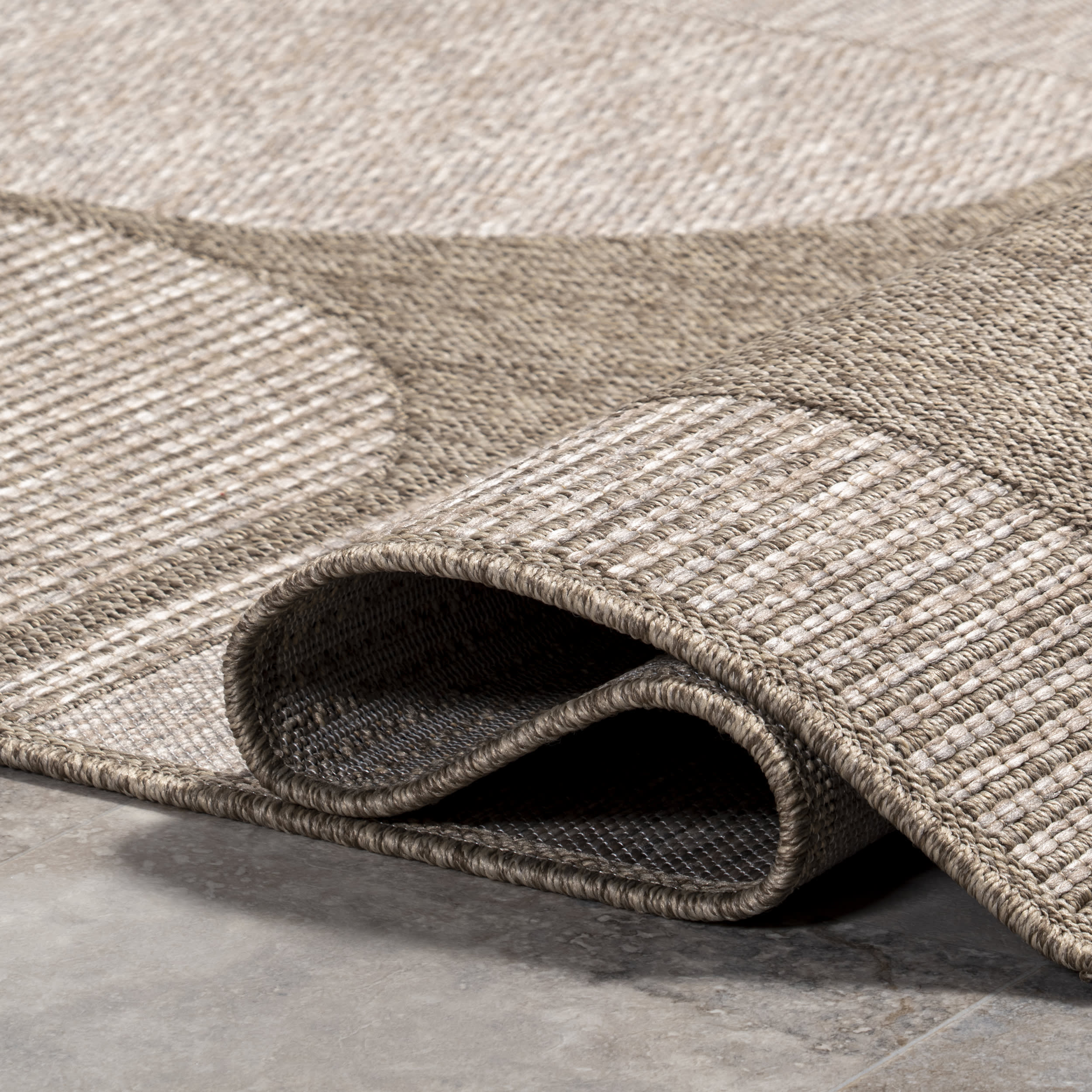 Mahala Geometric Collage Indoor/Outdoor Rug | Tan - Image 8